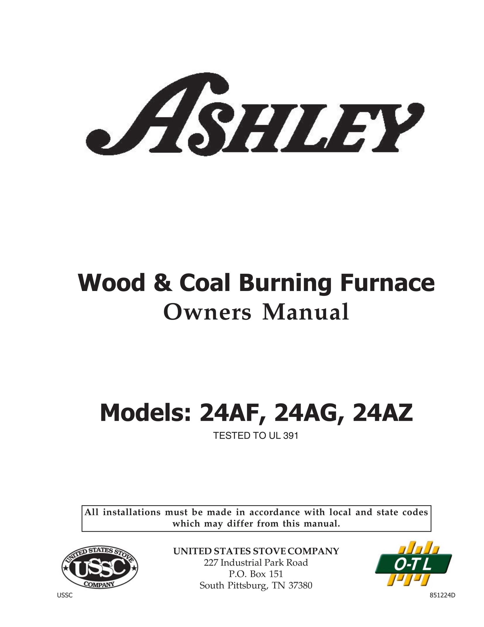 United States Stove 24AG Furnace User Manual