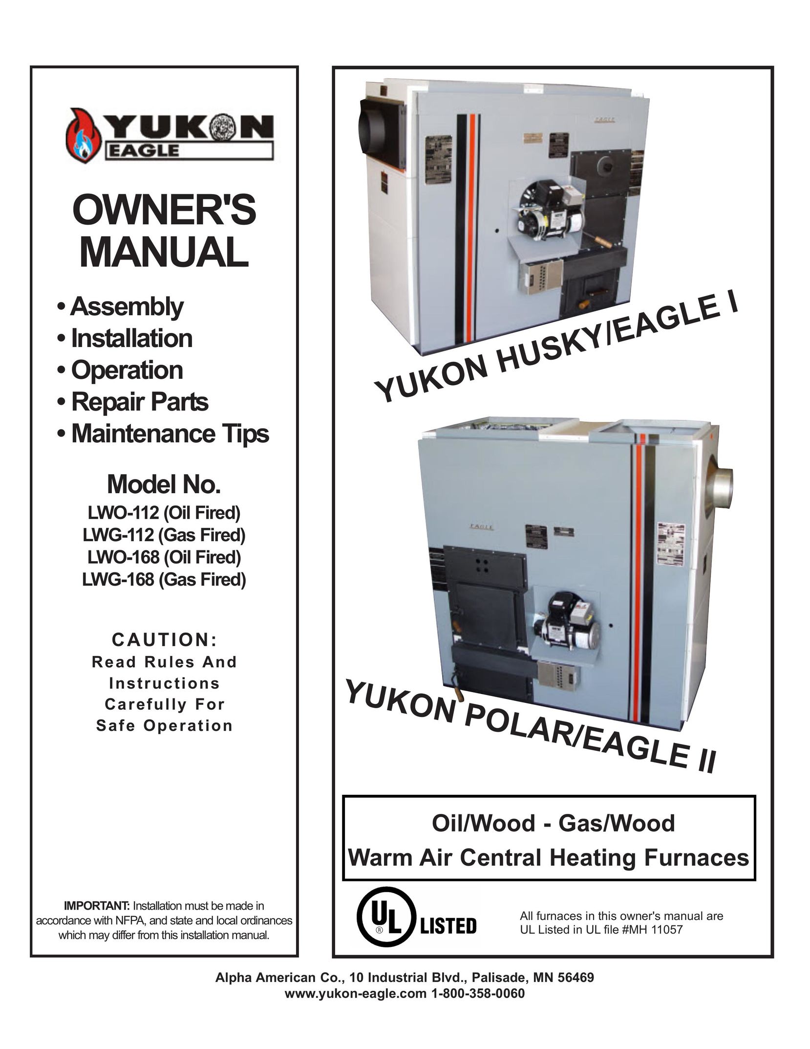 Yukon Advanced Optics Oil Furnace Furnace User Manual