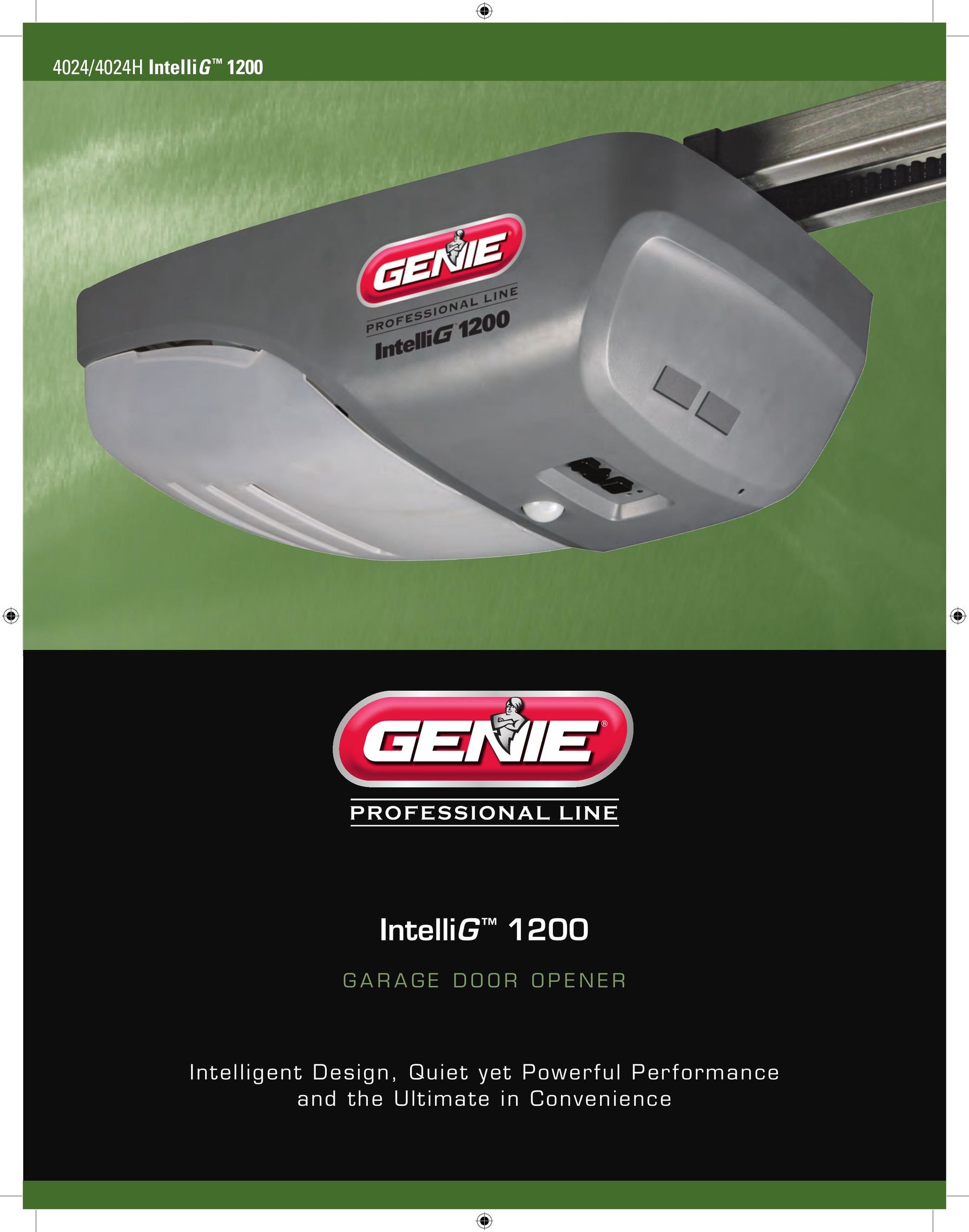 Genie 1200 Garage Door Opener User Manual