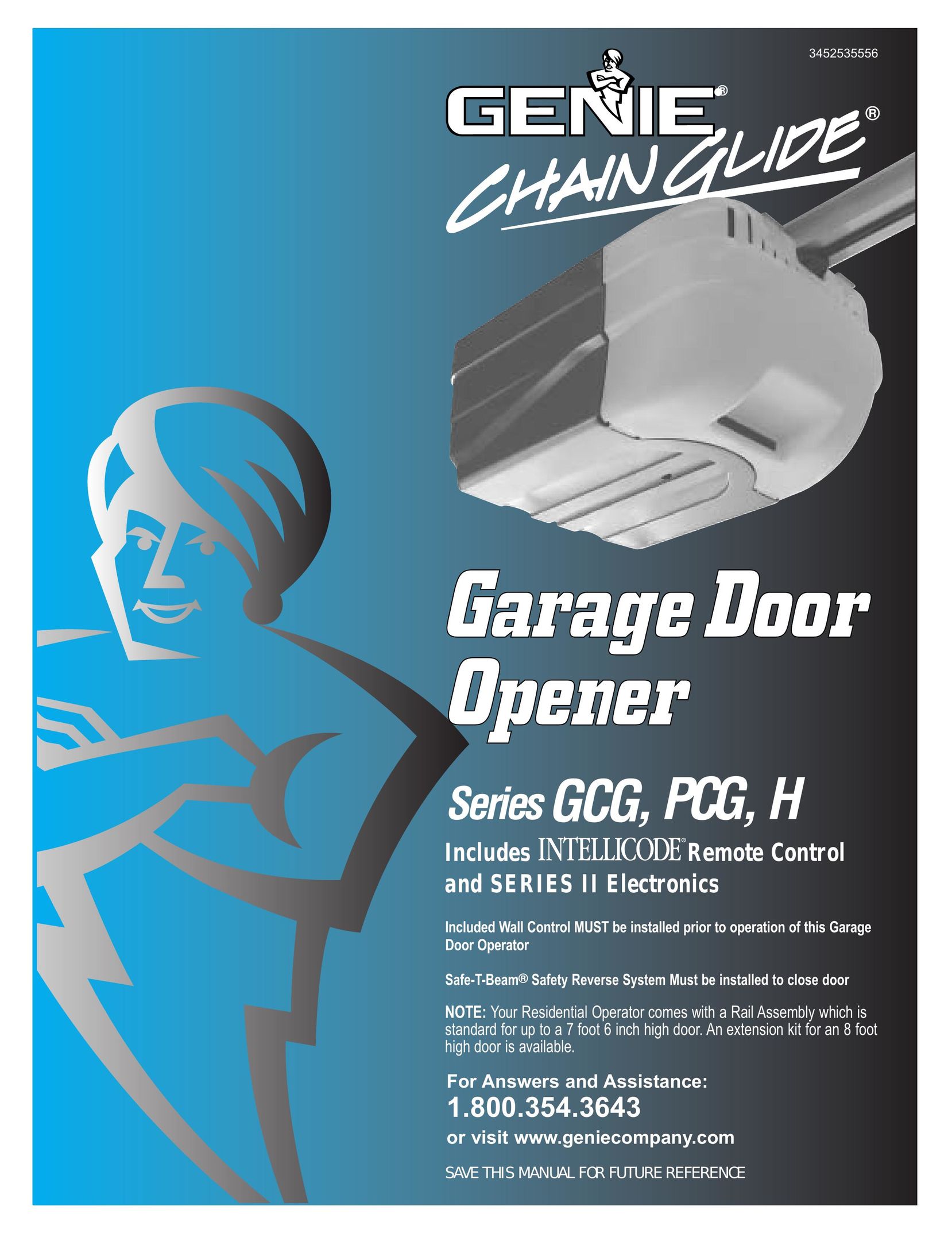 Genie 3452535556 GCG Garage Door Opener User Manual