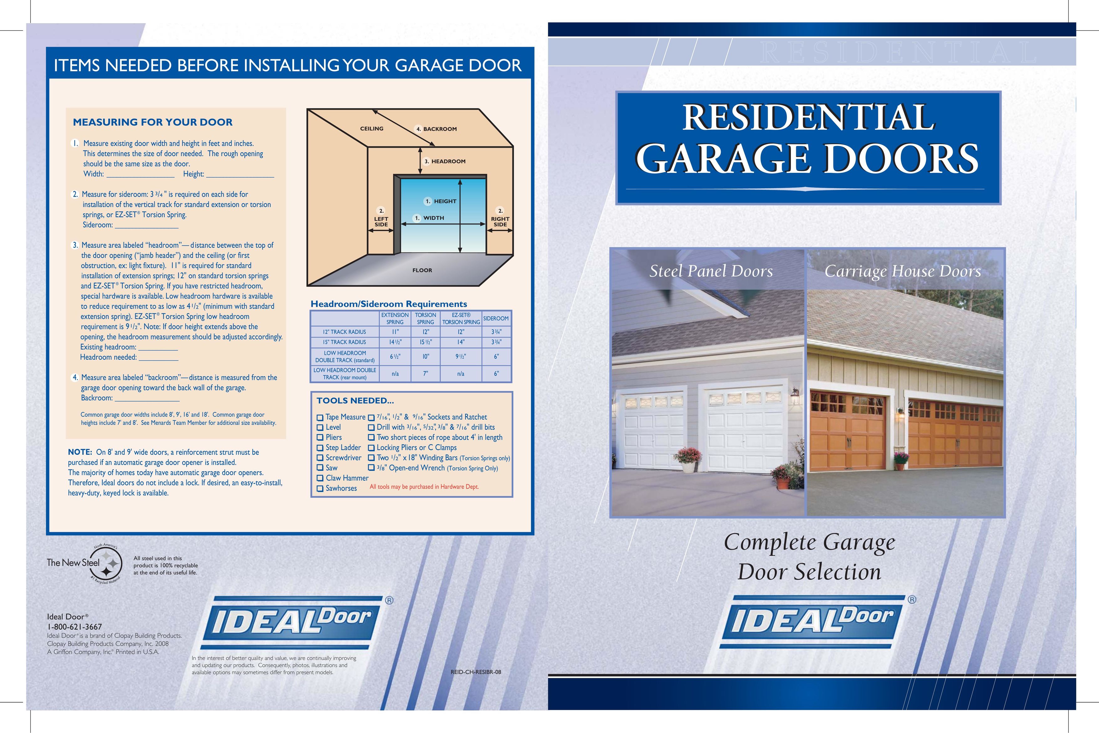 IDEAL INDUSTRIES MF Garage Door Opener User Manual