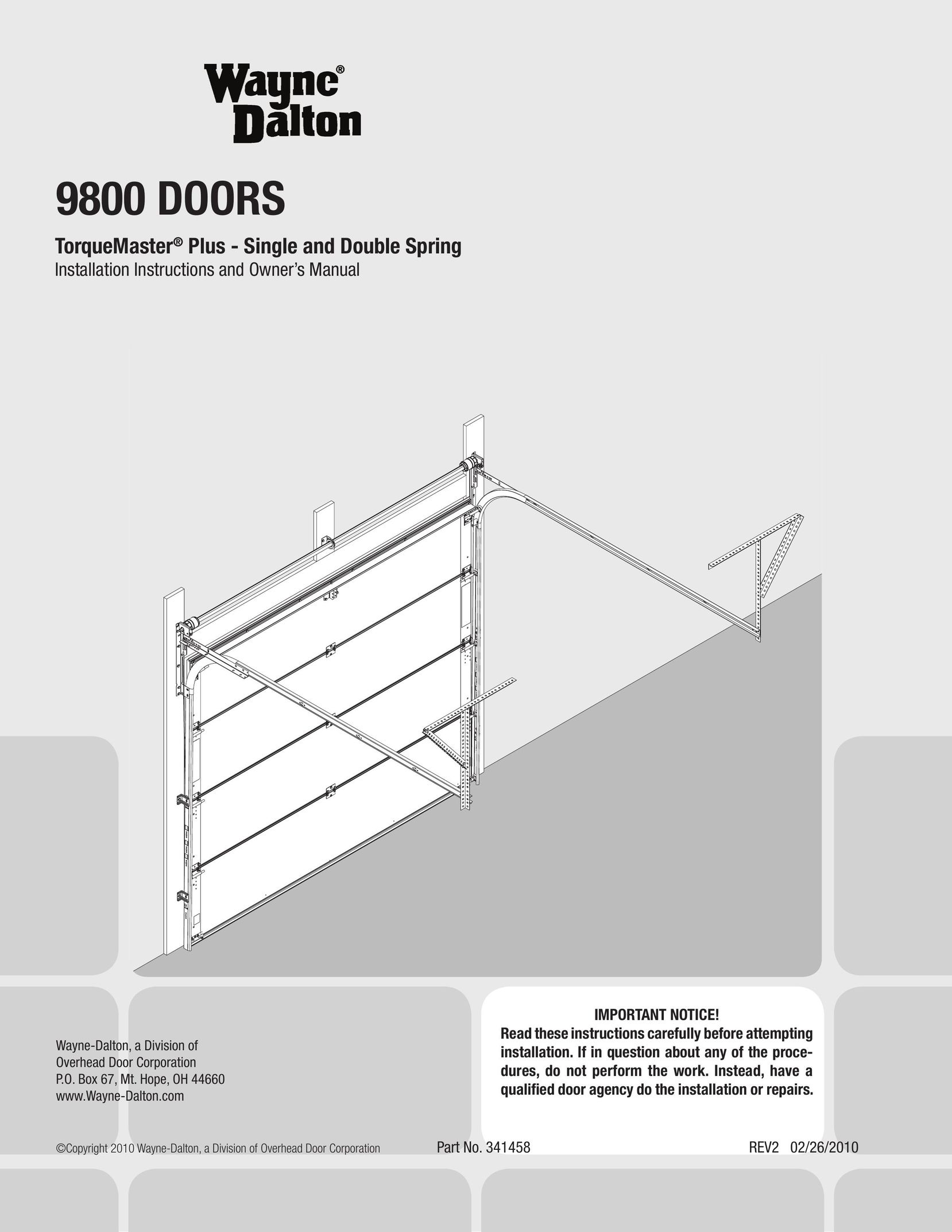 Wayne-Dalton 341458 Garage Door Opener User Manual