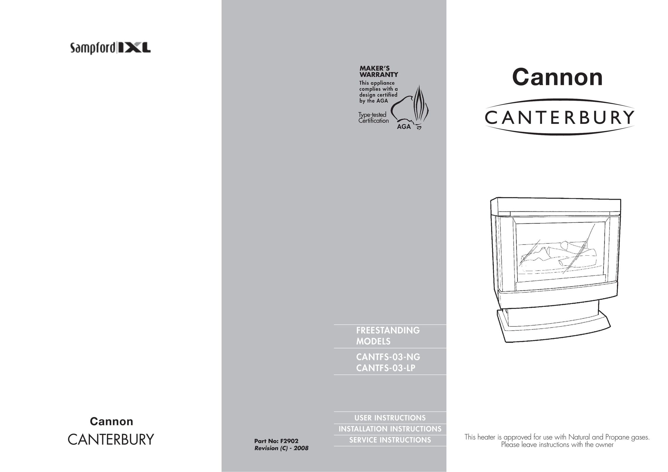 Cannon CANTFS-03-LP Gas Heater User Manual