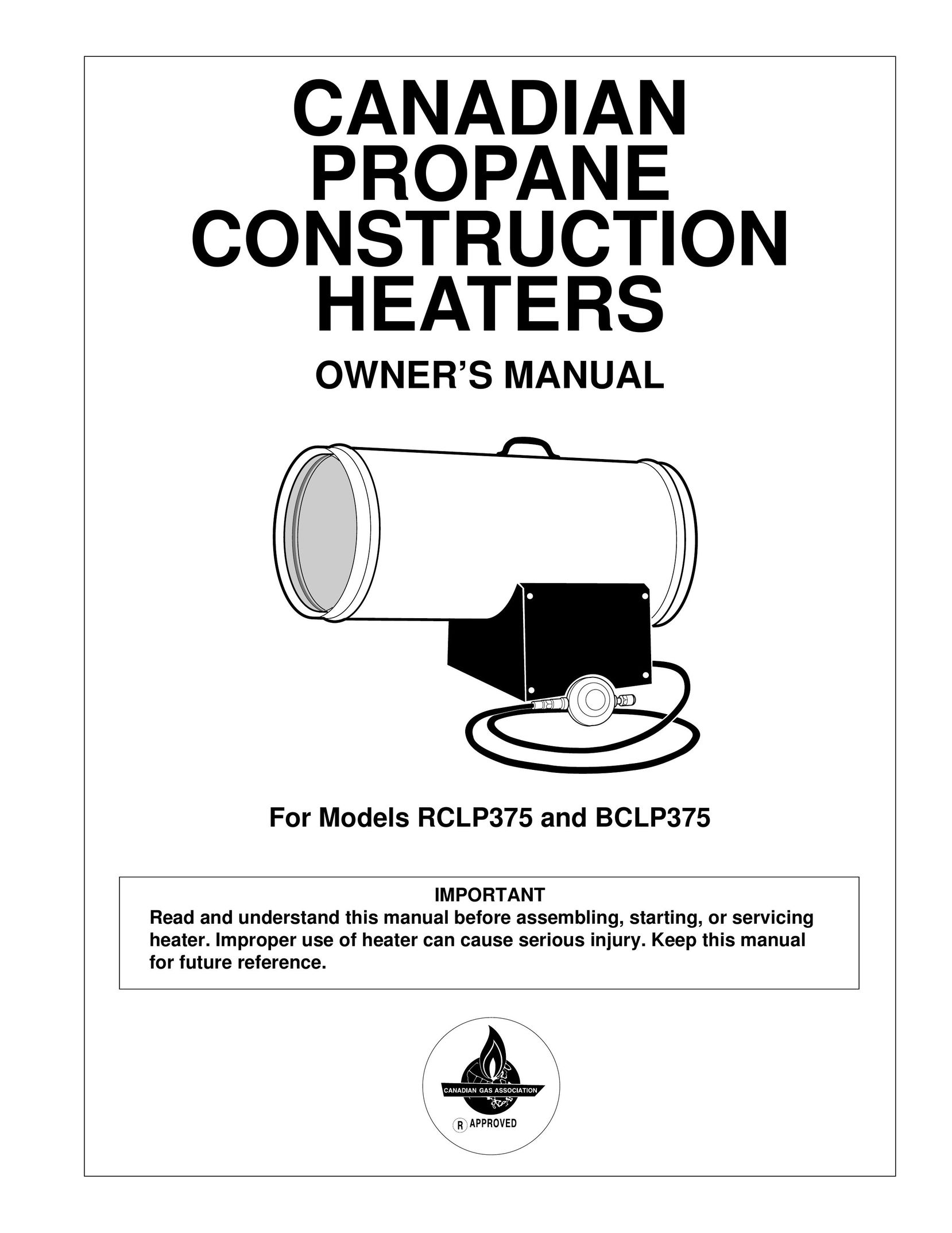 Desa BCLP375 Gas Heater User Manual