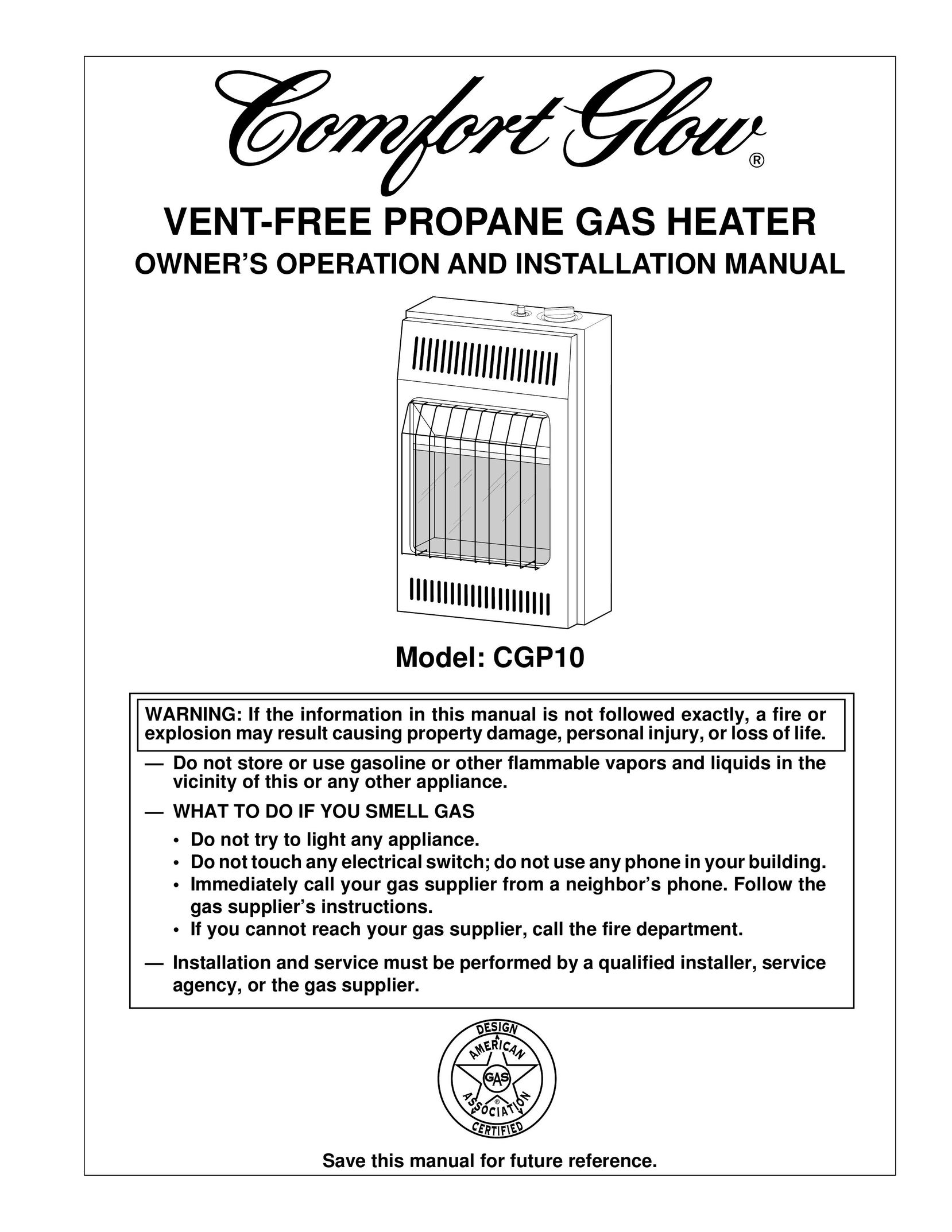 Desa Tech CGP10 Gas Heater User Manual