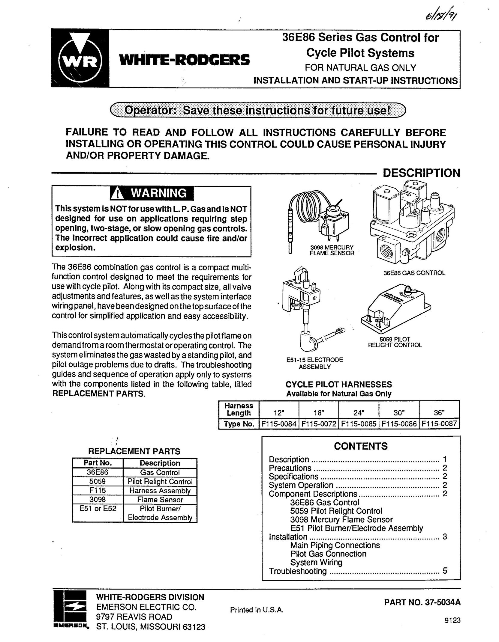 Emerson Process Management 3.60E+87 Gas Heater User Manual