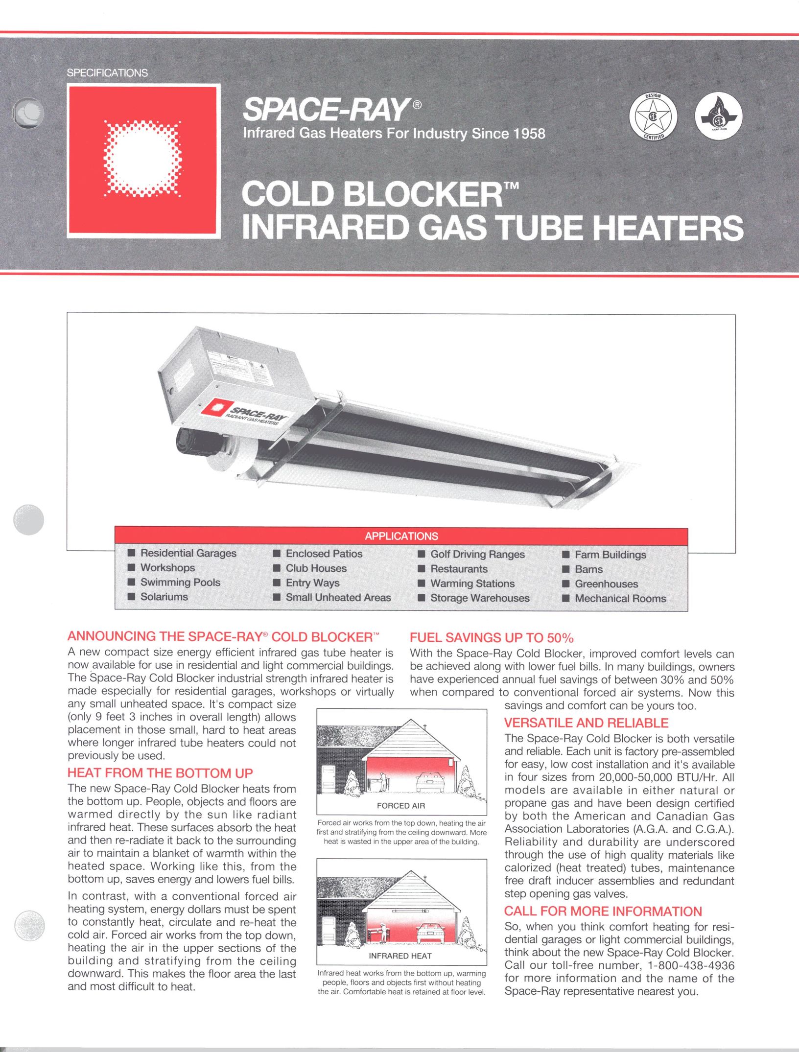 Gas-Fired Products Infrared Gas Tube Heaters Gas Heater User Manual