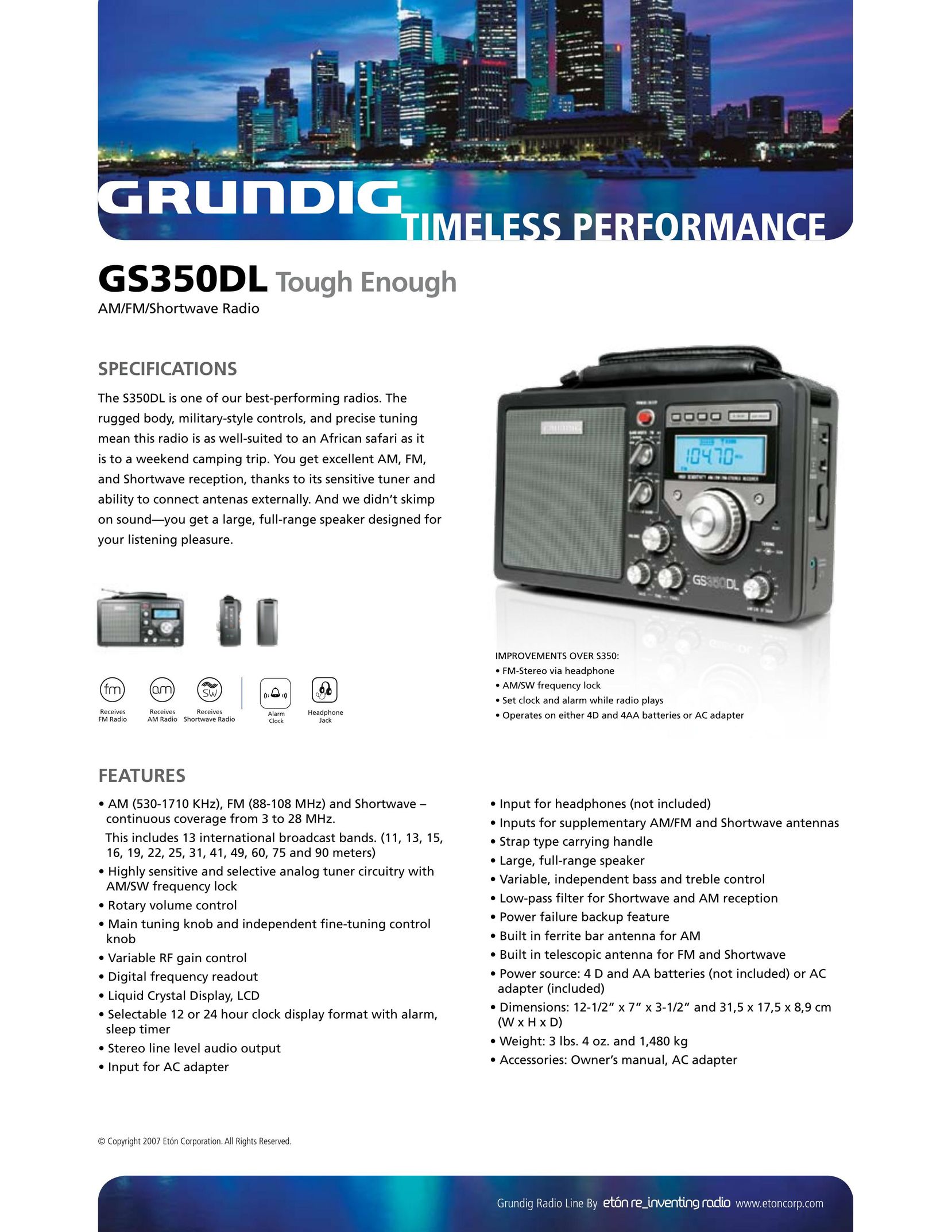 Grundig GS350DL Gas Heater User Manual