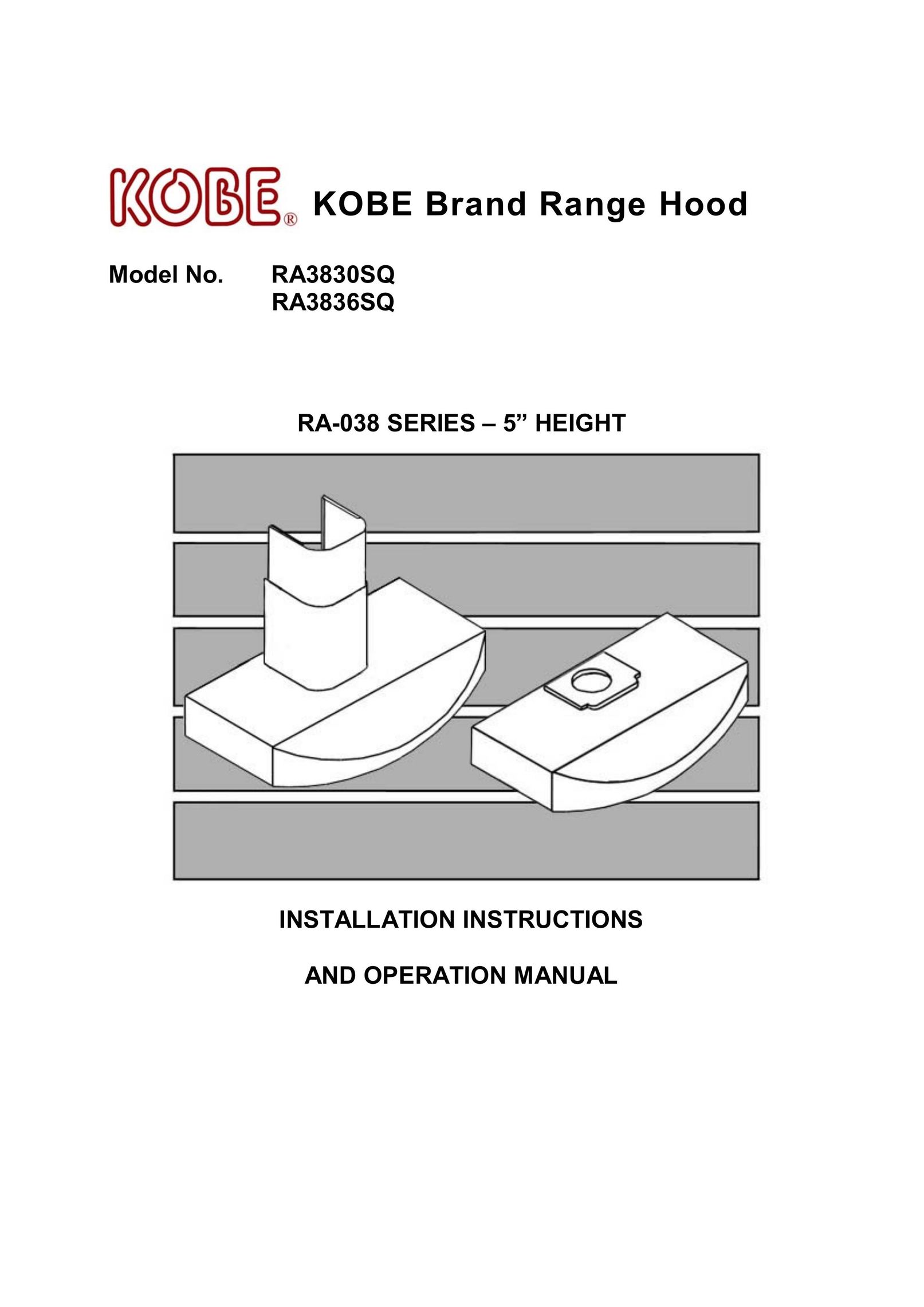 Kobe Range Hoods RA3830SQ Gas Heater User Manual