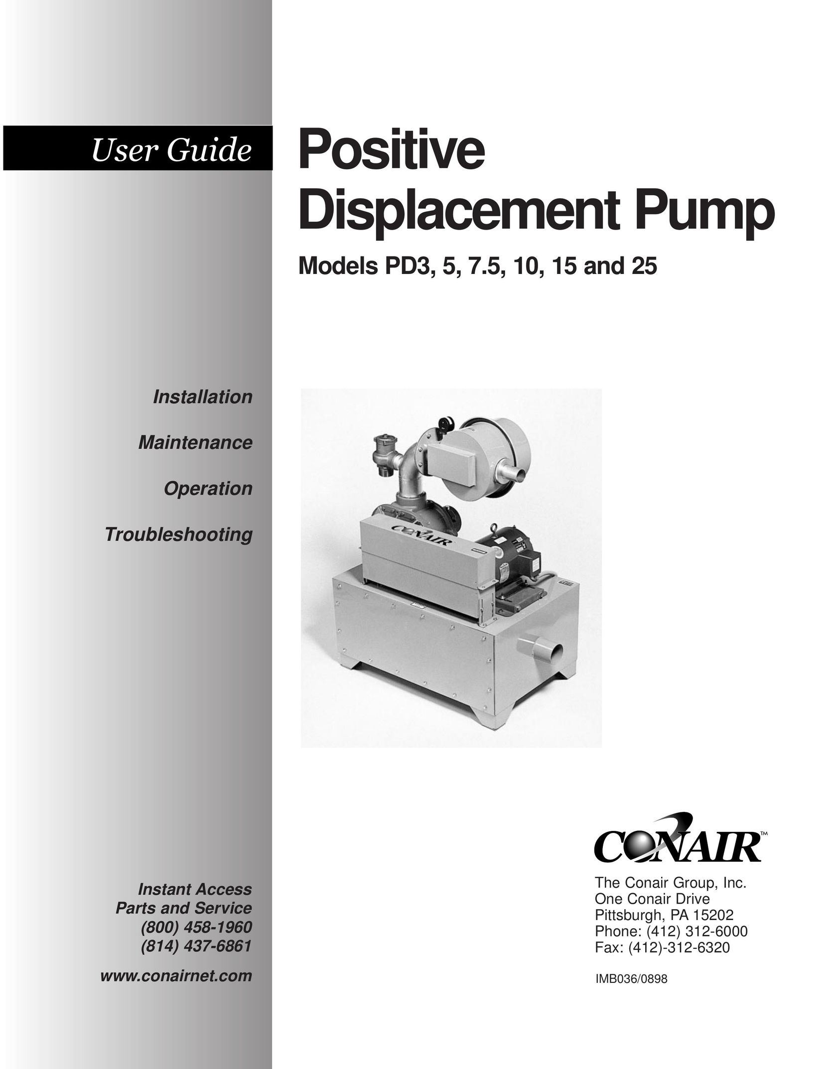 Conair PD3 Heat Pump User Manual