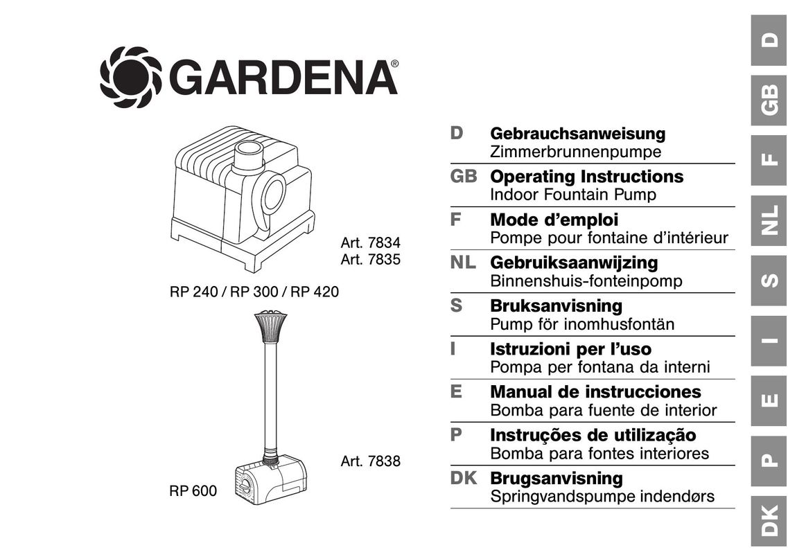 Gardena RP 240 Heat Pump User Manual