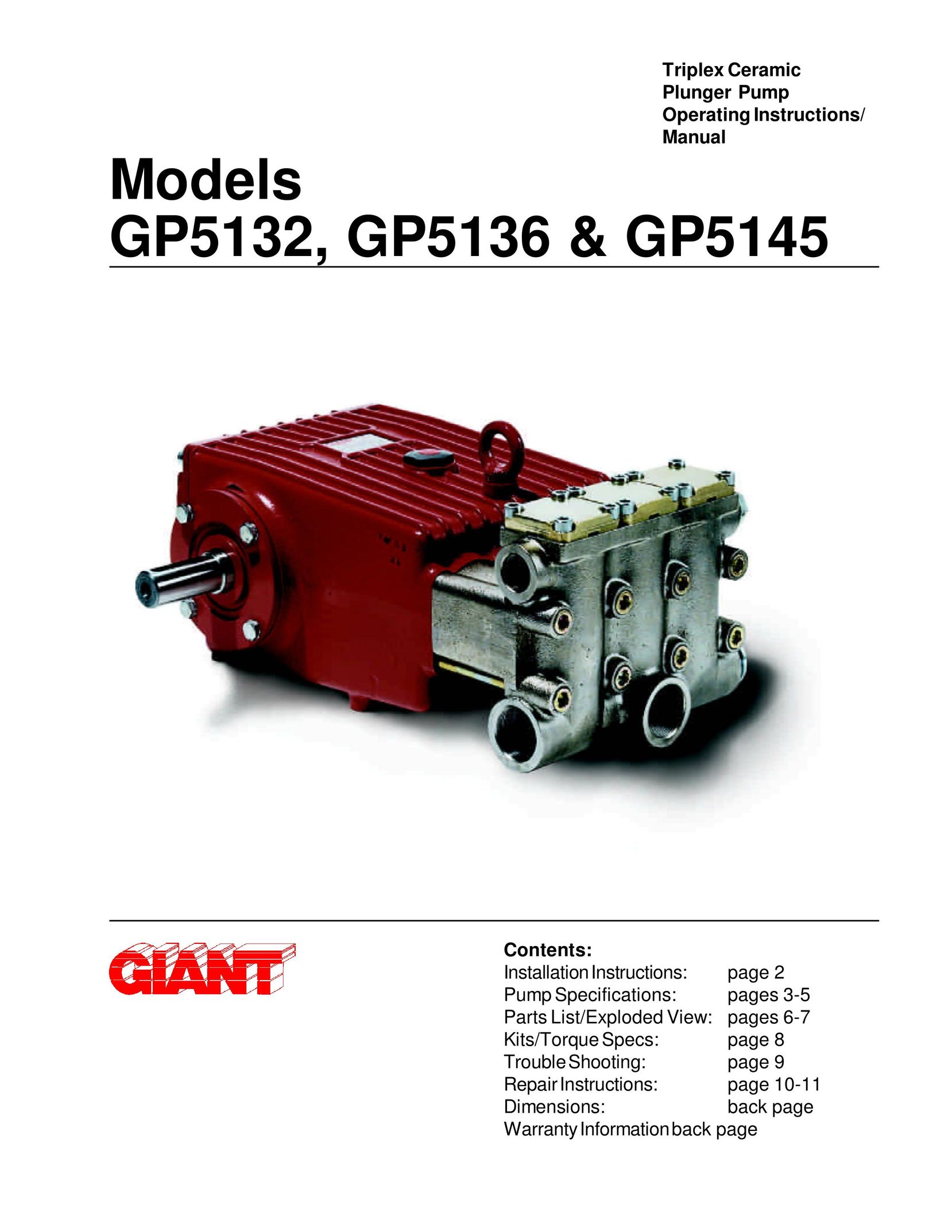Giant GP5132 Heat Pump User Manual