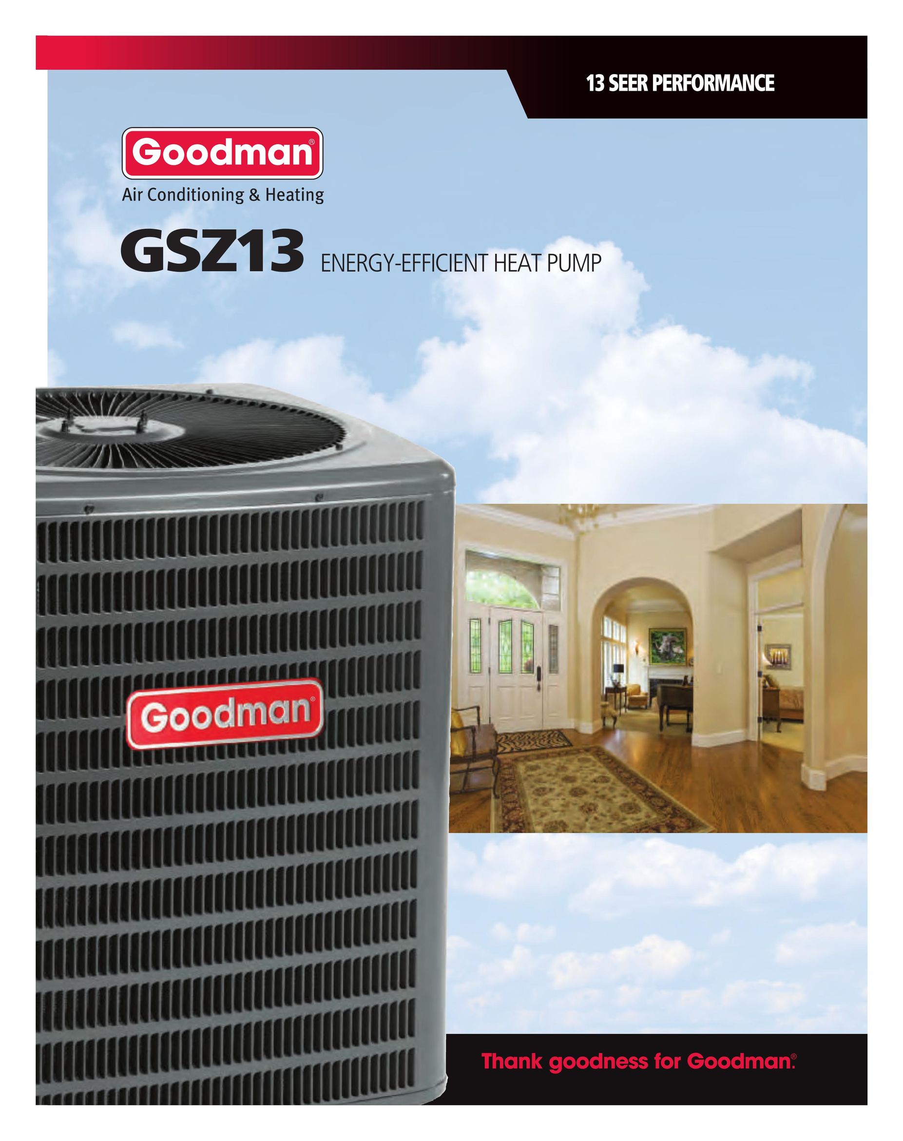 Goodman Mfg GSZ13 Heat Pump User Manual