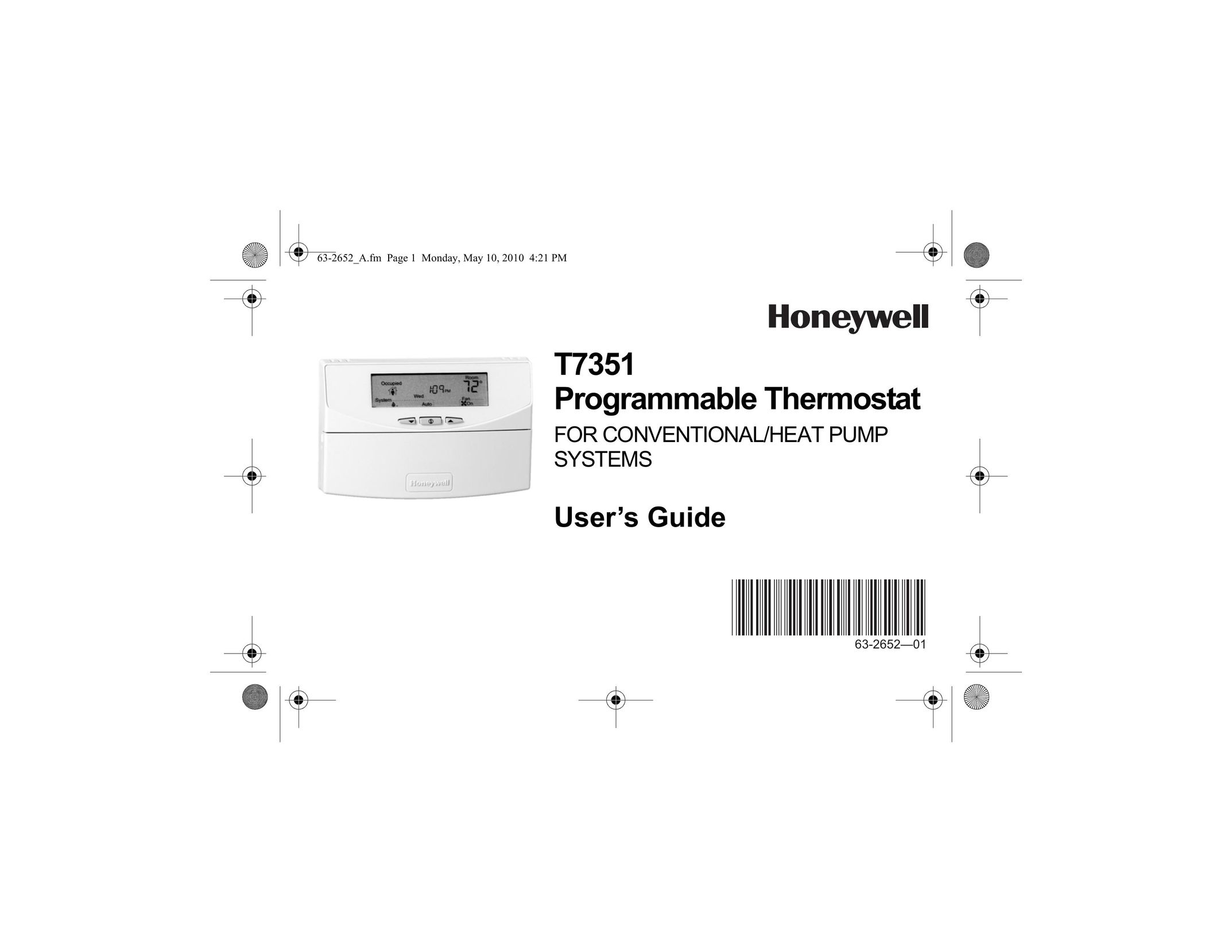 Honeywell programmable thermostat Heat Pump User Manual
