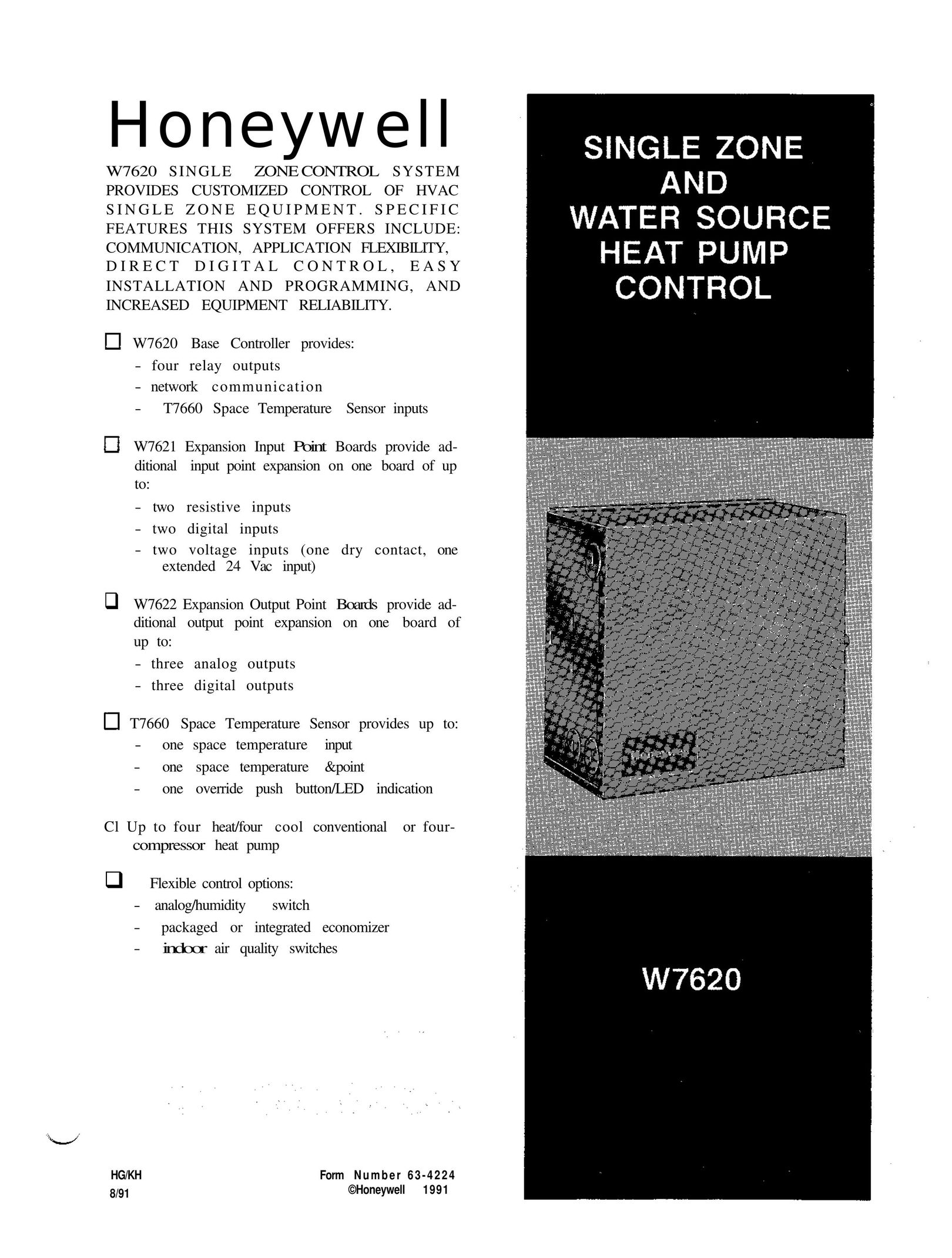 Honeywell W7620 Heat Pump User Manual