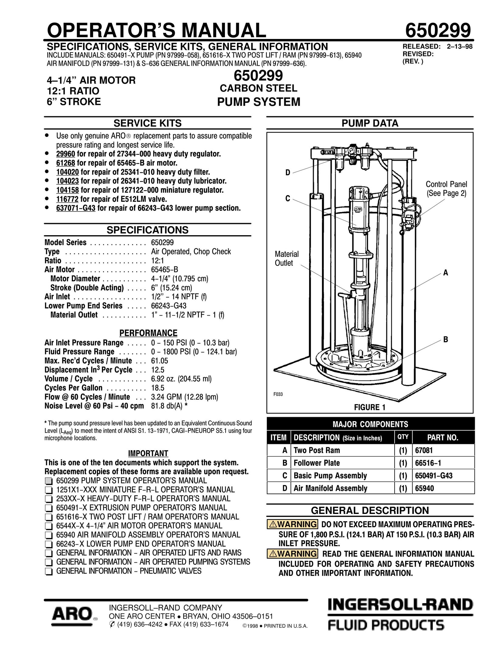 Ingersoll-Rand 650299 Heat Pump User Manual