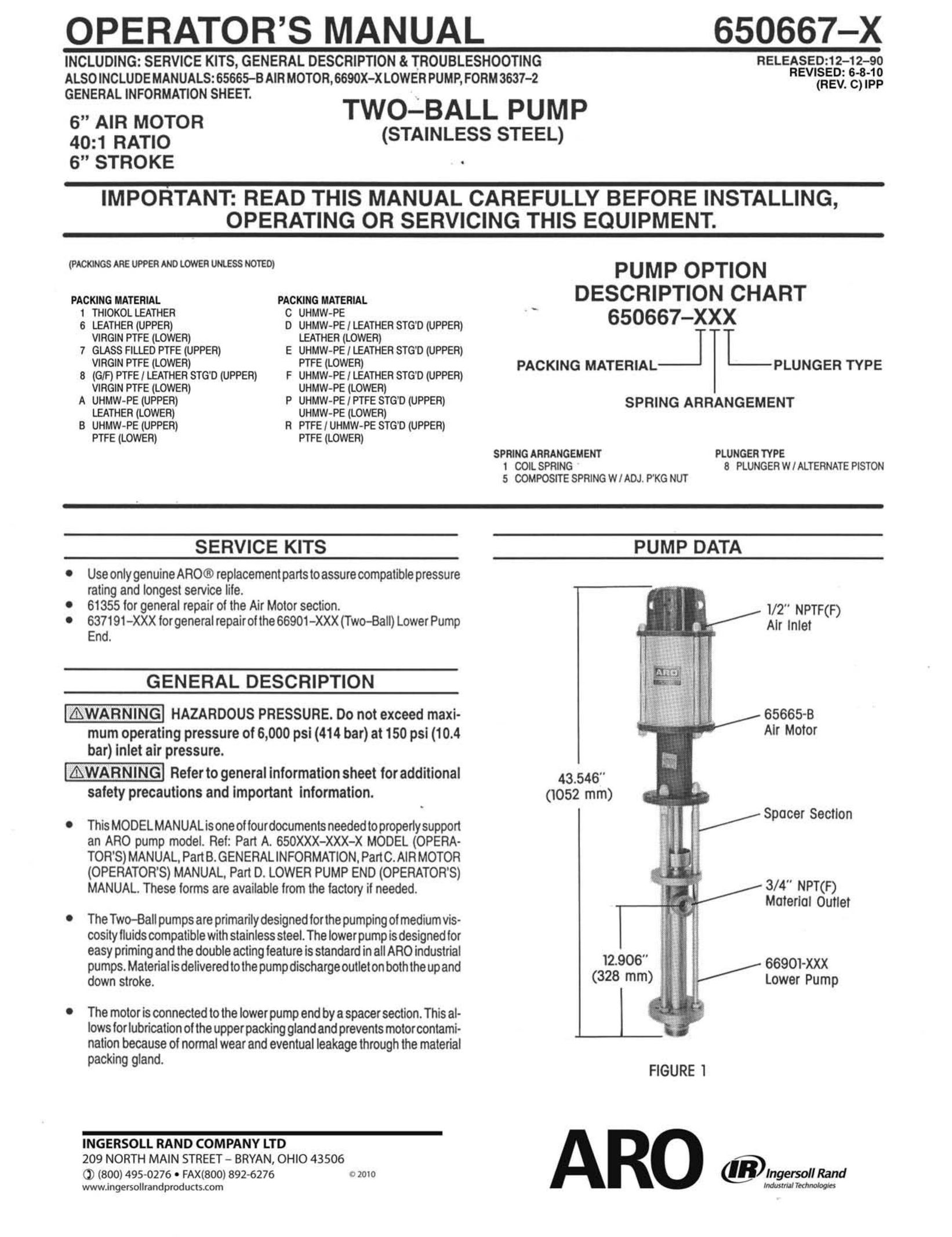 Ingersoll-Rand 650667-X Heat Pump User Manual