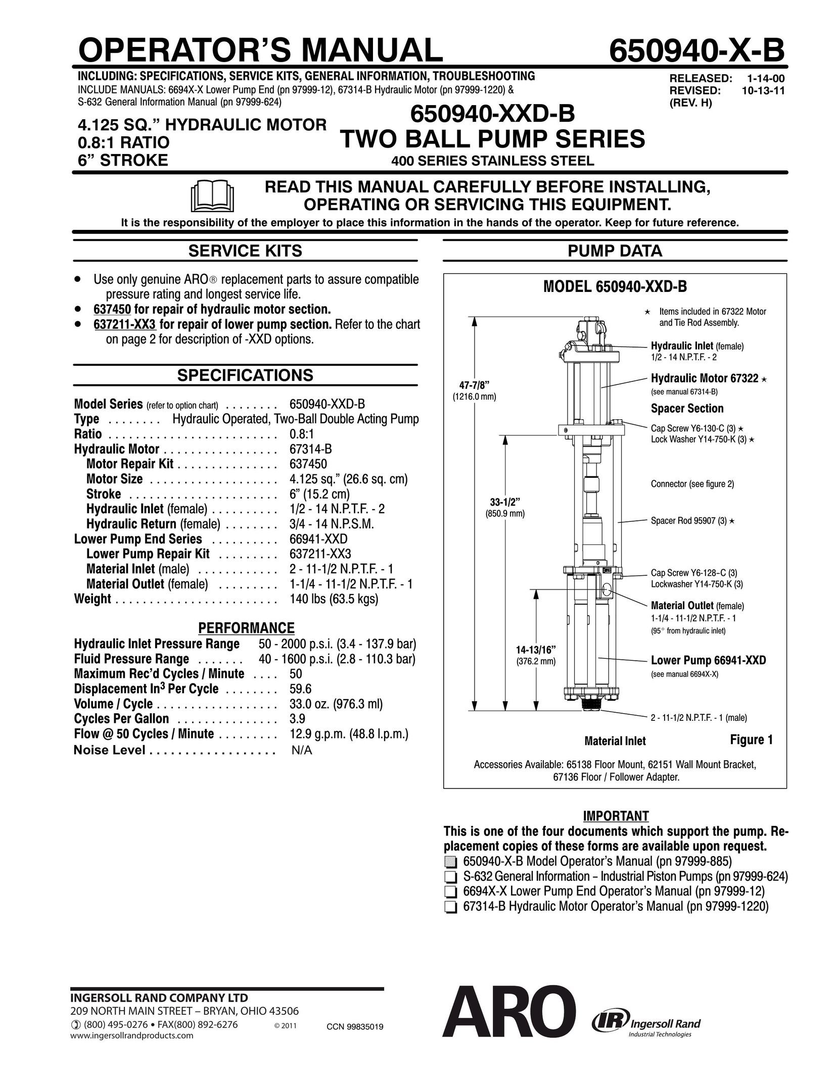 Ingersoll-Rand 650940-XXD-B Heat Pump User Manual