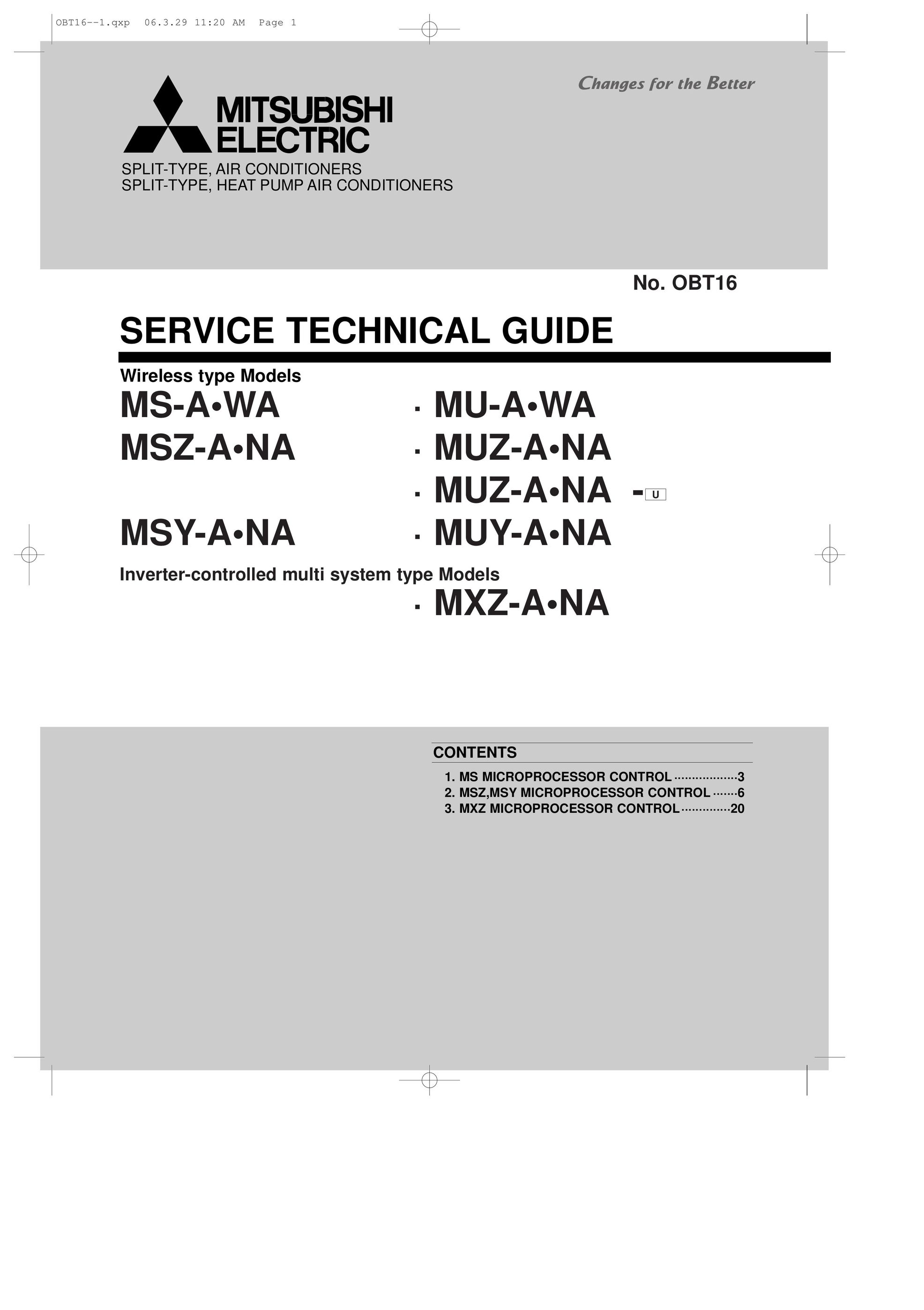 Mitsubishi Electronics MUY-ANA Heat Pump User Manual