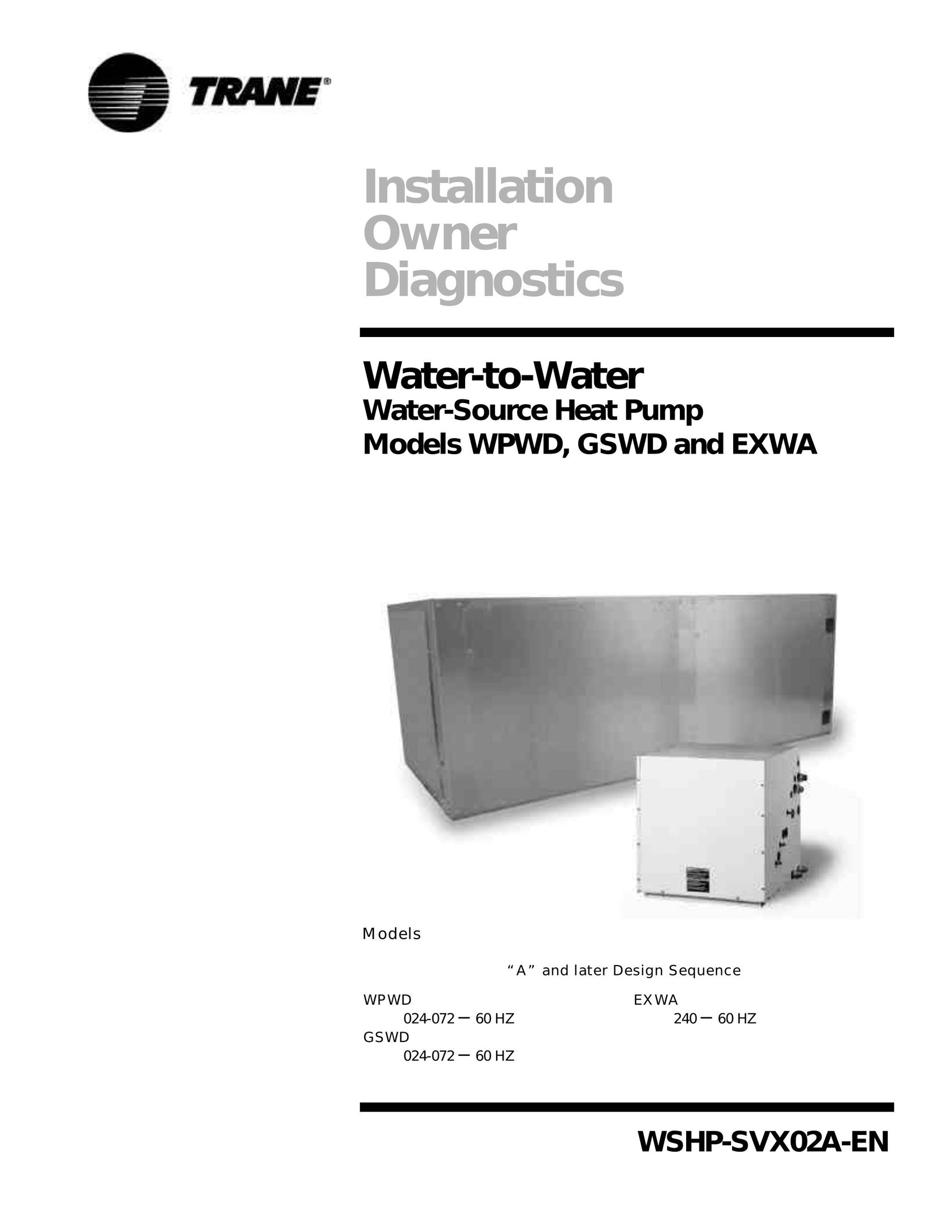 Trane EXWA Heat Pump User Manual