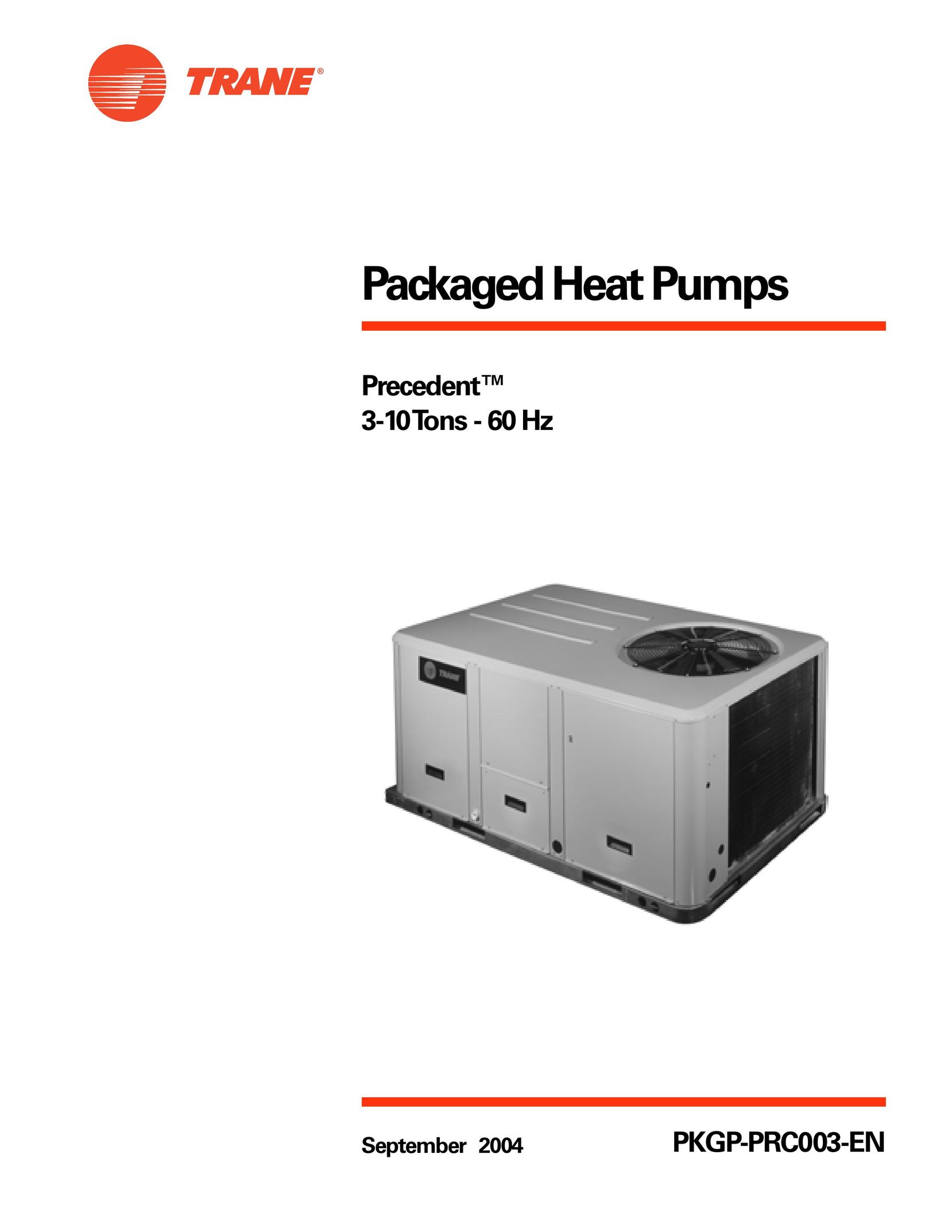 Trane PKGP-PRC003-EN Heat Pump User Manual