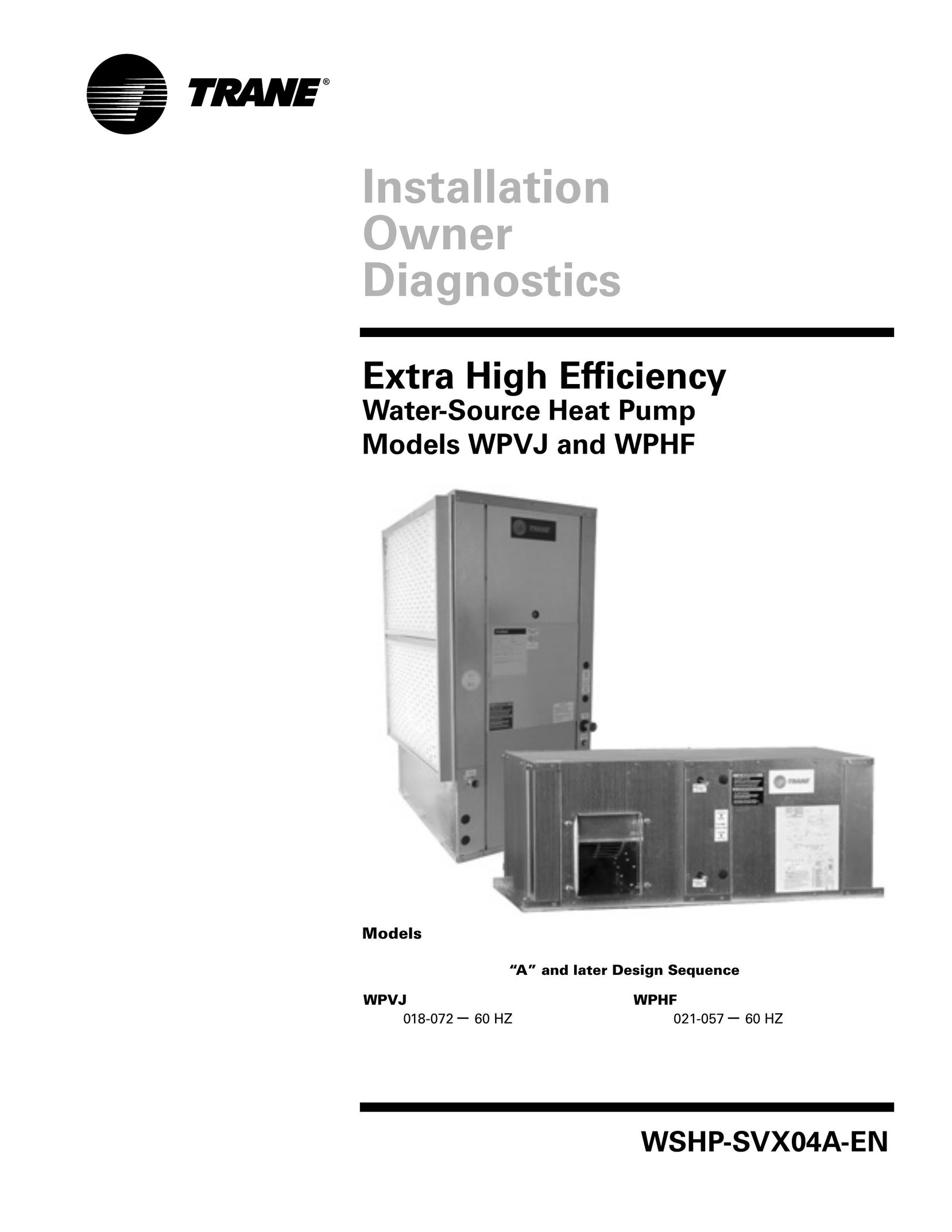 Trane WPHF Heat Pump User Manual