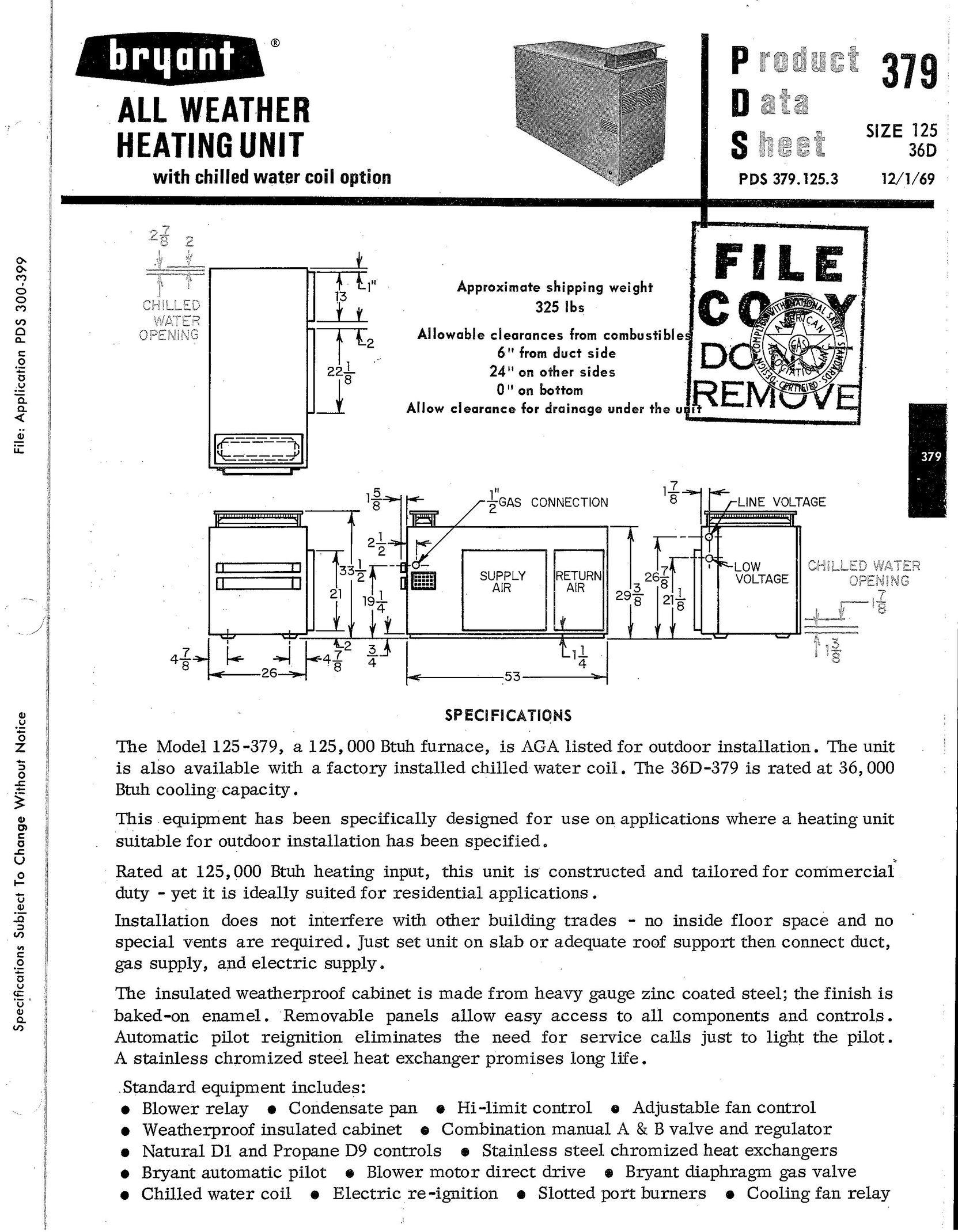 Bryant 379 Heating System User Manual