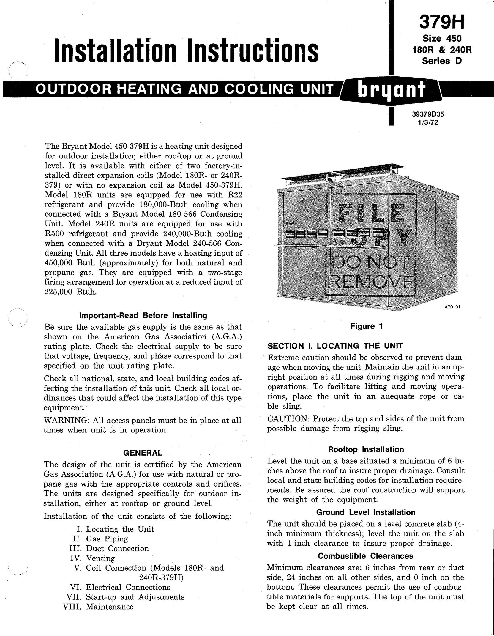 Bryant 379H Heating System User Manual
