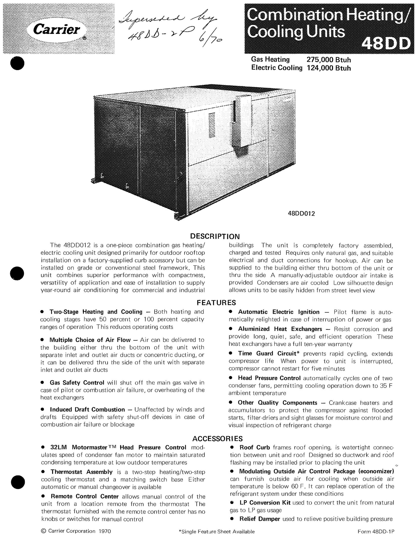 Carrier 48DD Heating System User Manual