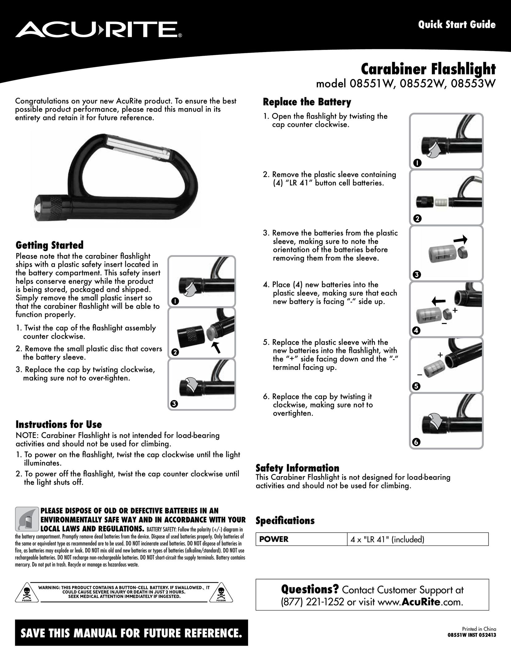Acu-Rite 08551W Home Safety Product User Manual