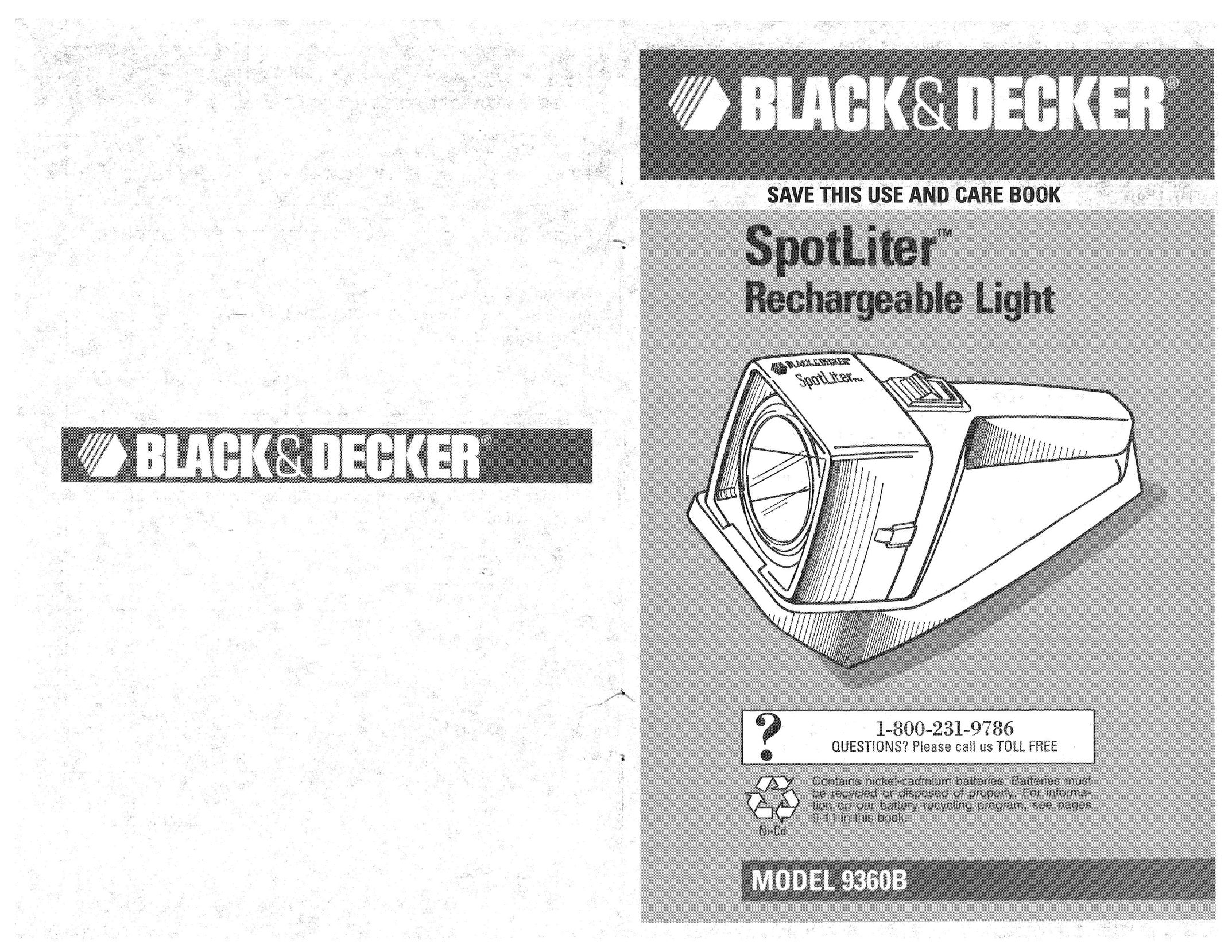 Black & Decker 9360B Home Safety Product User Manual