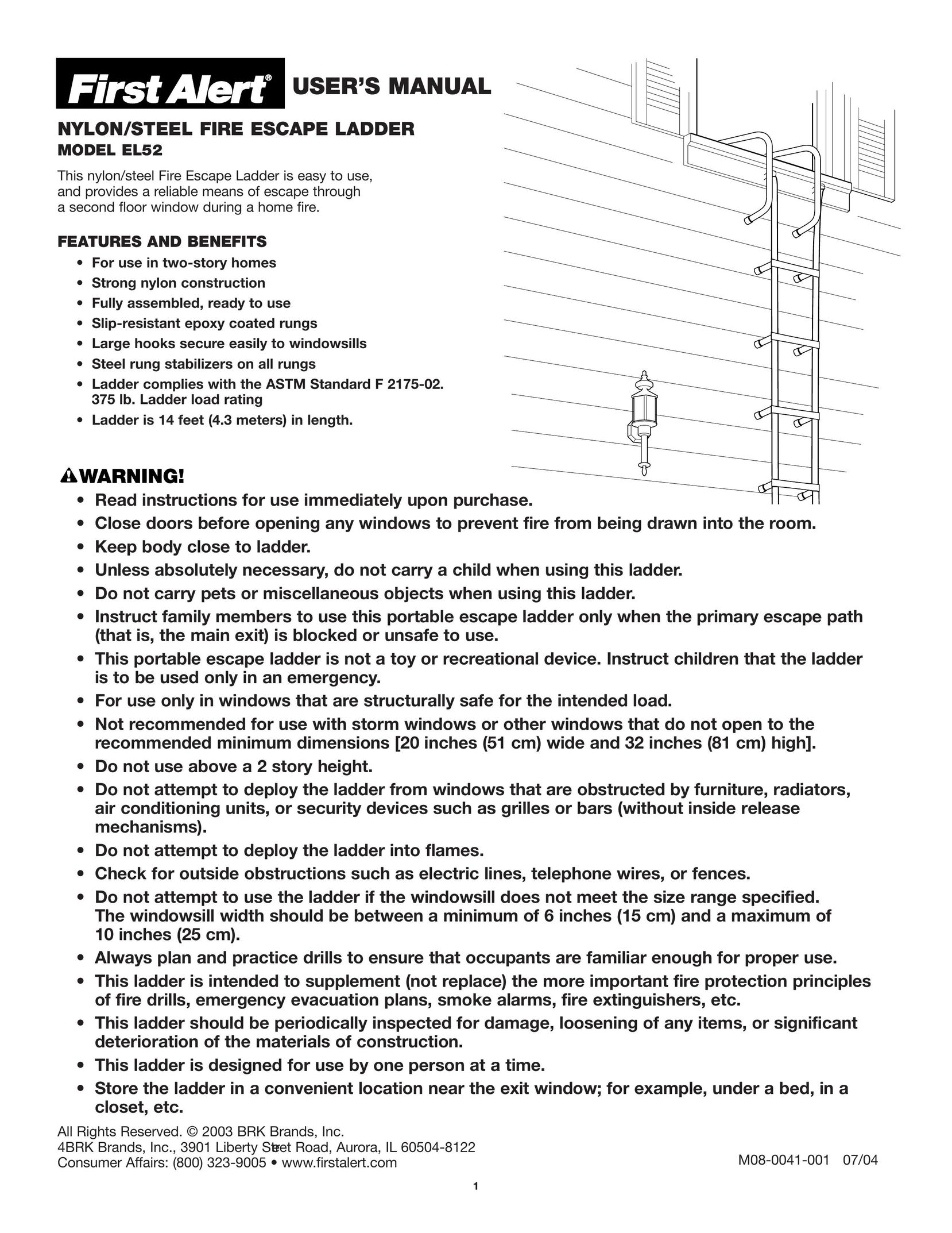 BRK electronic EL52 Home Safety Product User Manual