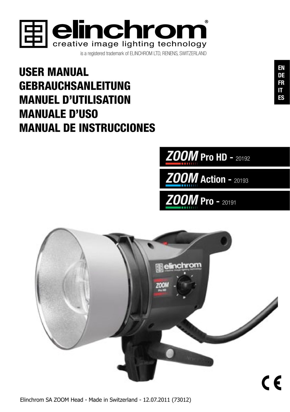 Elinchrom PRO HD - 20192 Home Safety Product User Manual