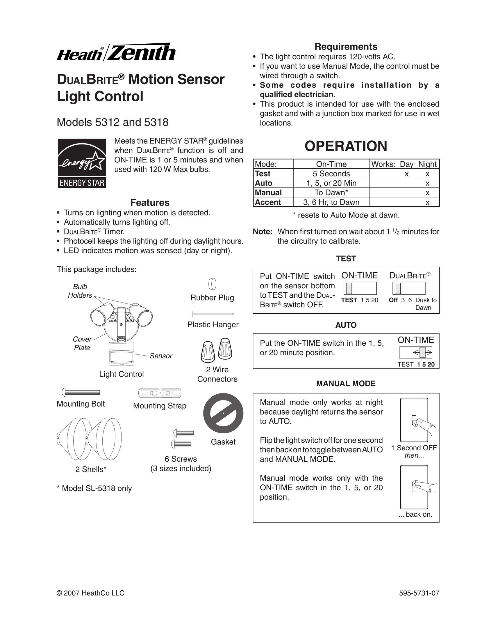 Heath Zenith 5318 Home Safety Product User Manual