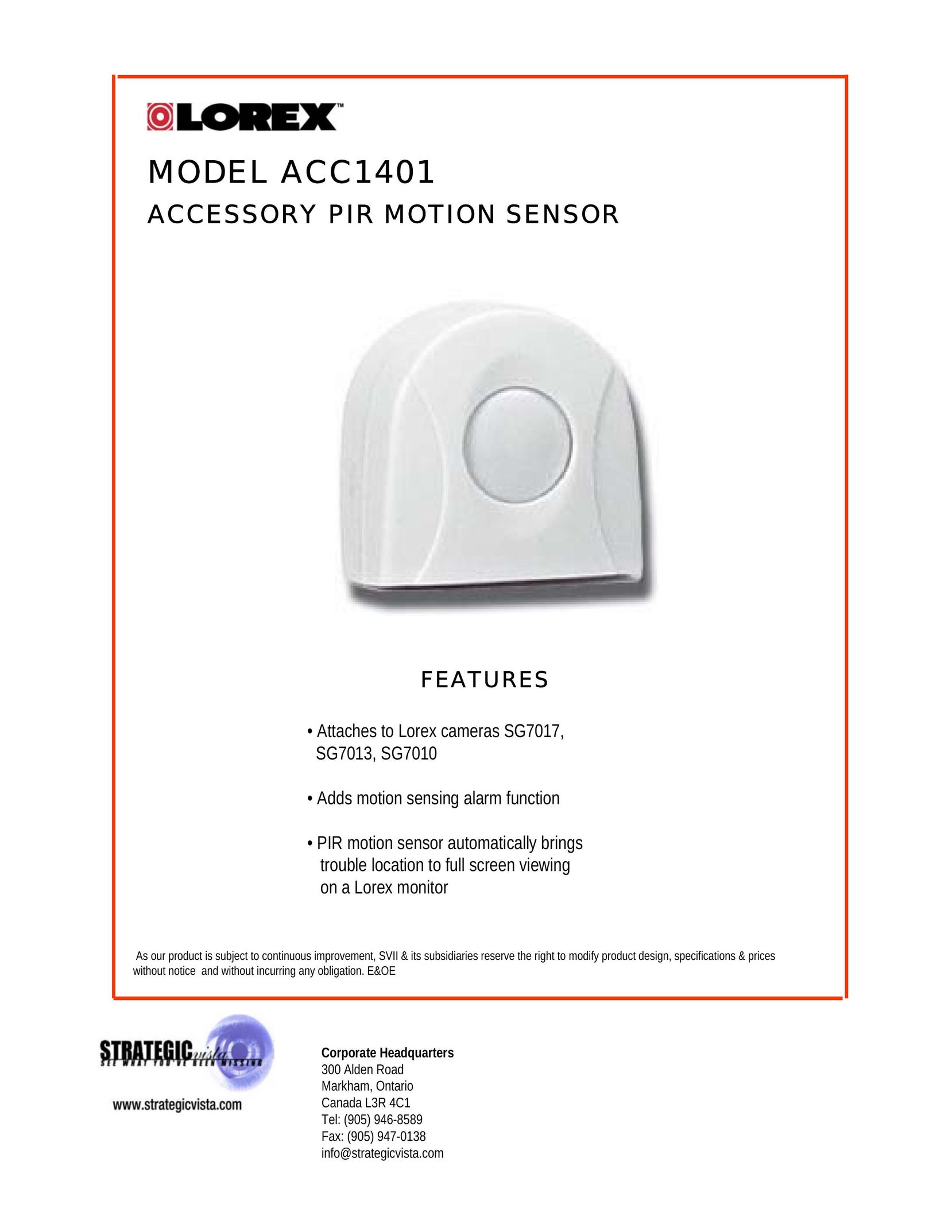 LOREX Technology ACC1401 Home Safety Product User Manual