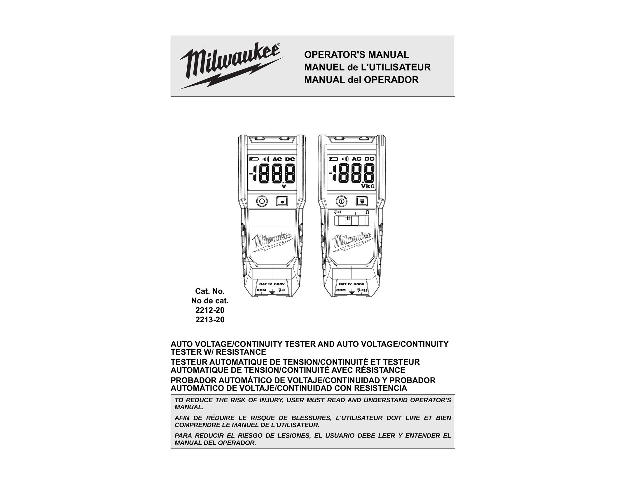 Milwaukee 2212-20 Home Safety Product User Manual