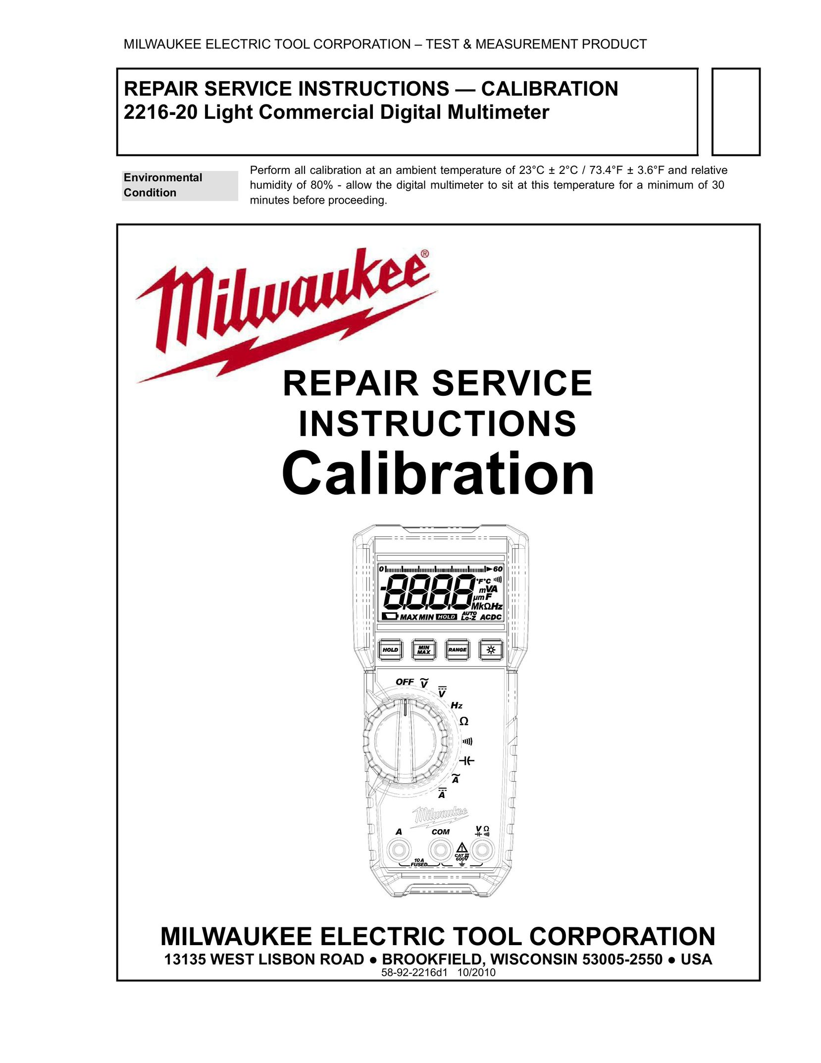 Milwaukee 2216-20 Home Safety Product User Manual