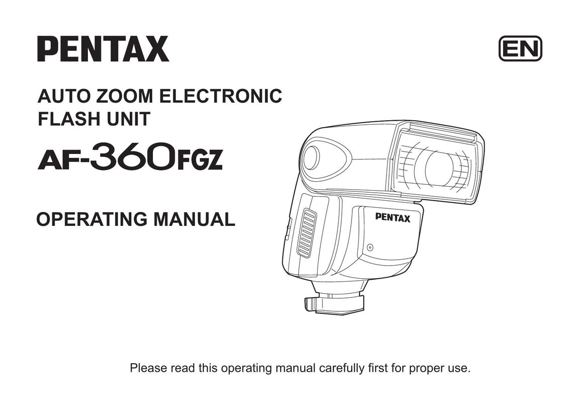 Pentax AF-360FGZ Home Safety Product User Manual