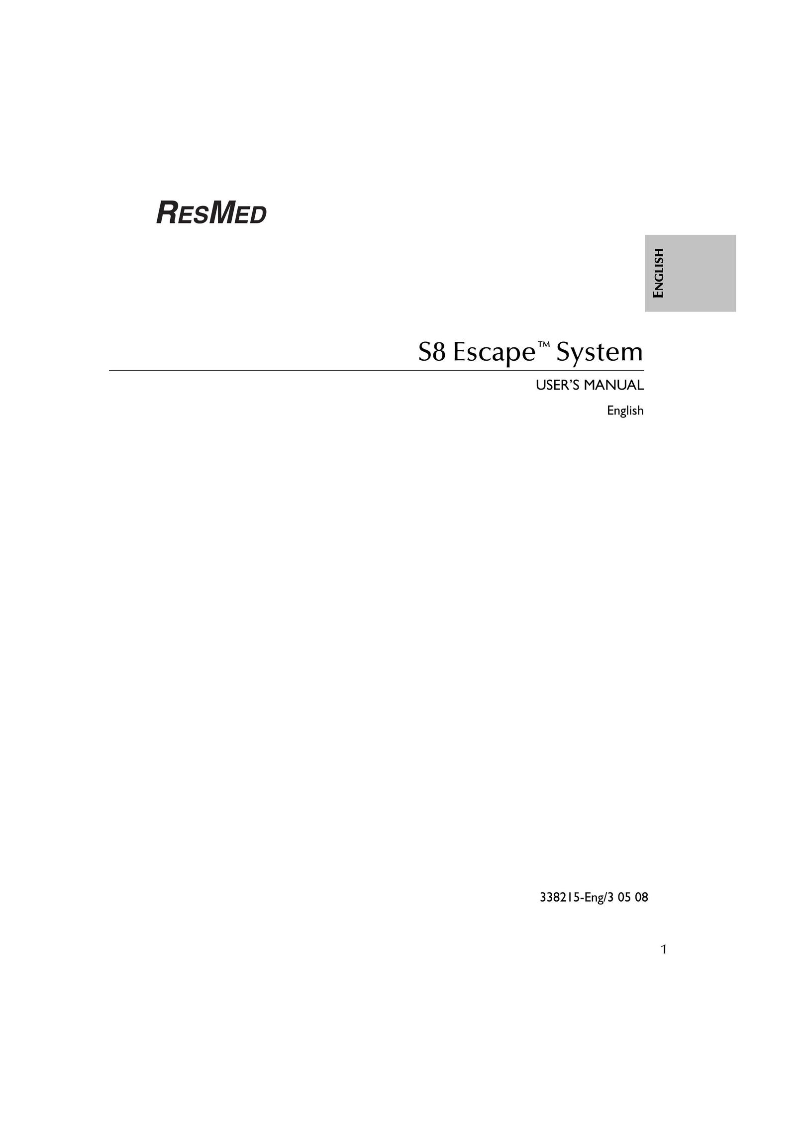 ResMed S8 ESCAPE SYSTEM Home Safety Product User Manual