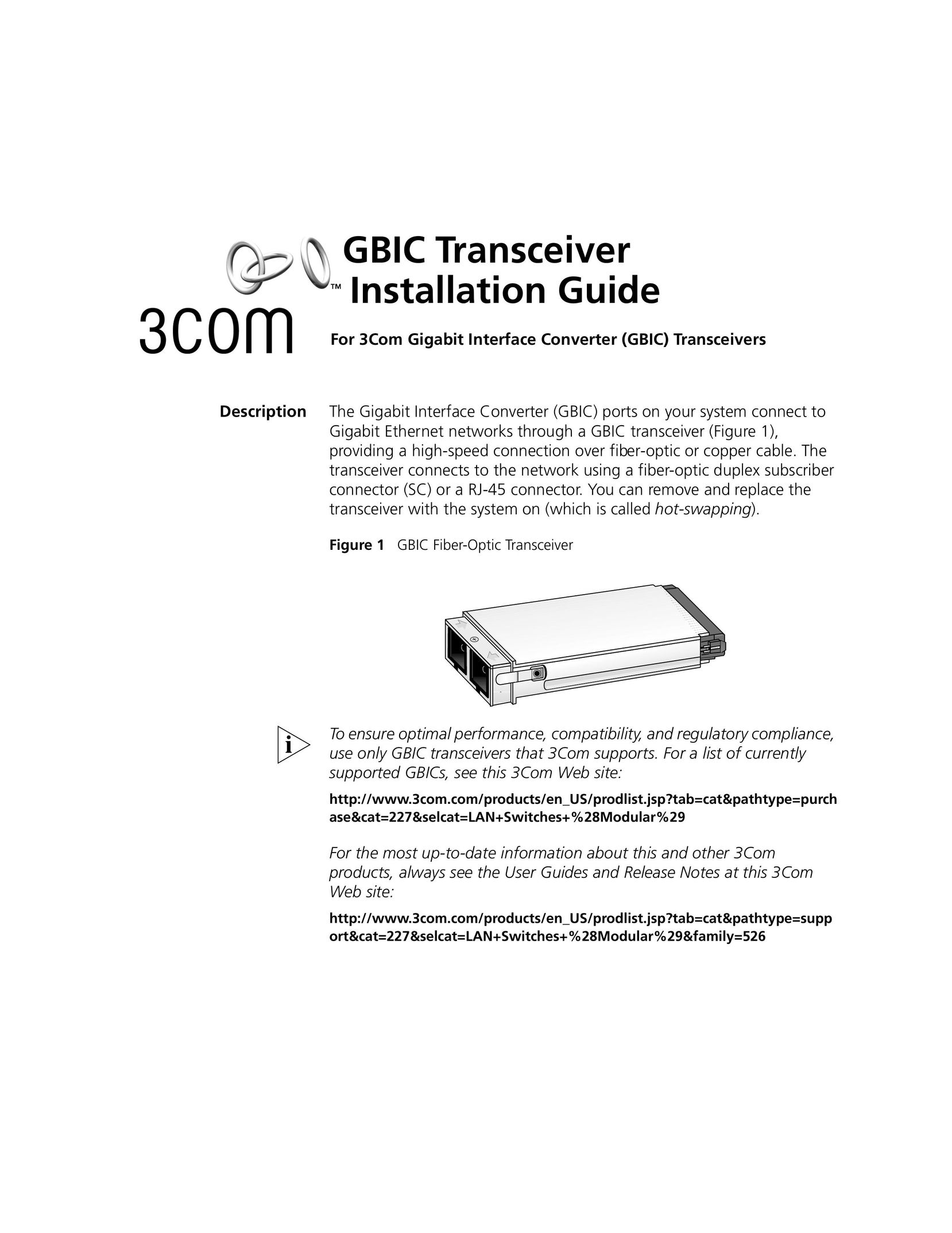 3Com 1000BASE-T-GBIC Home Security System User Manual