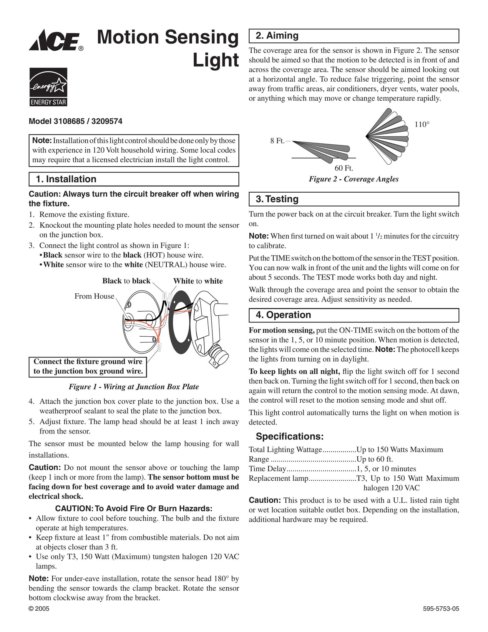 Ace Hardware 3108685 Home Security System User Manual