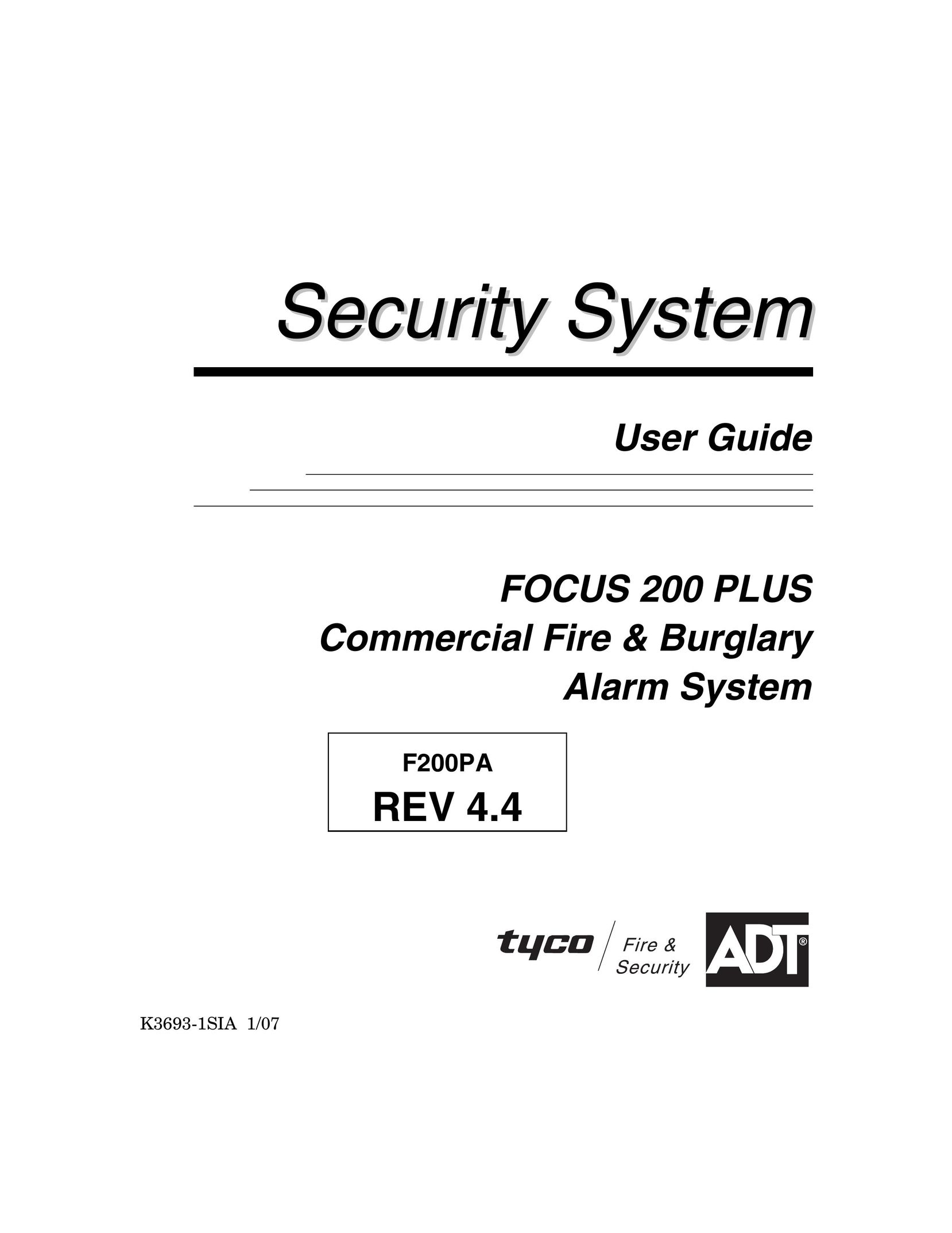 ADT Security Services 200 Plus Home Security System User Manual