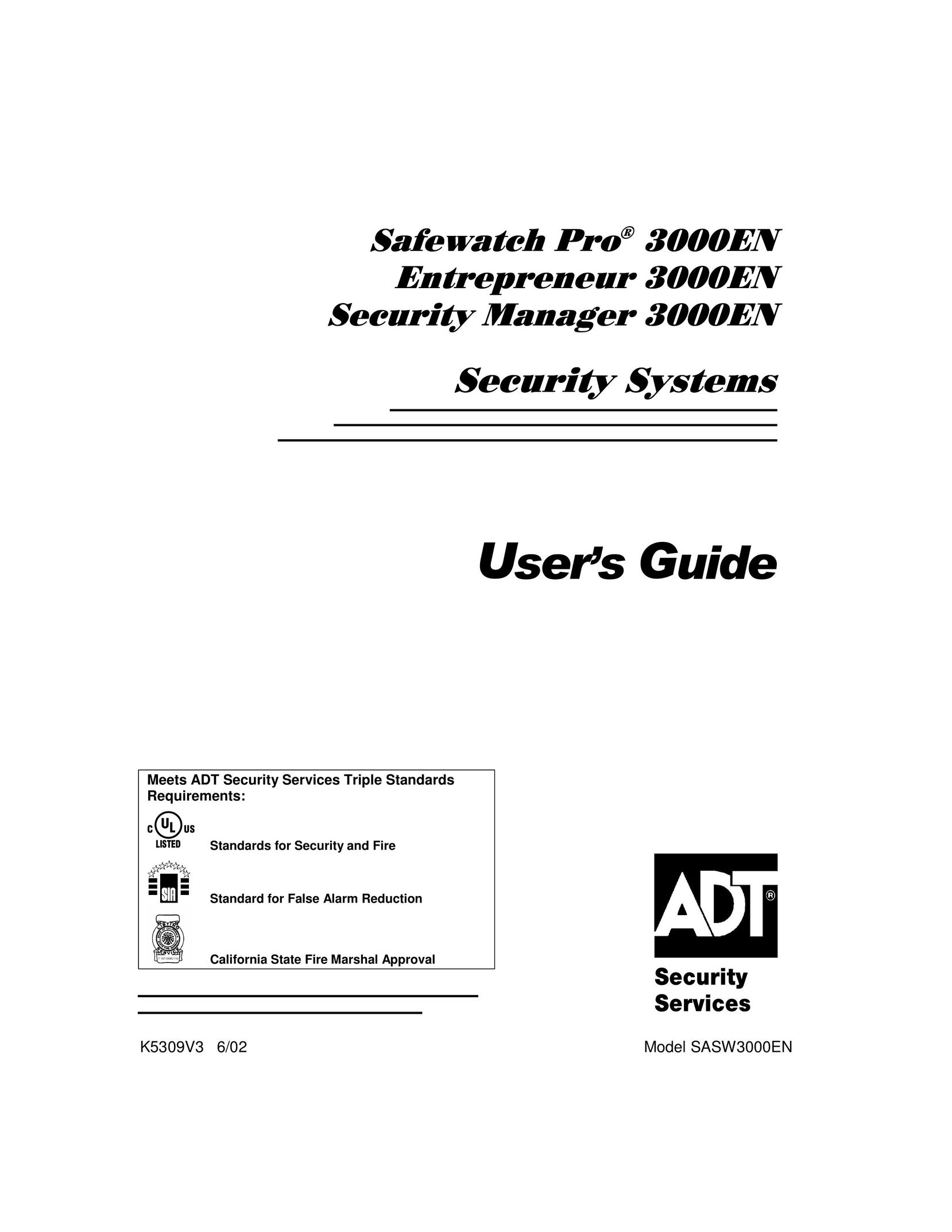 ADT Security Services 3000EN Home Security System User Manual