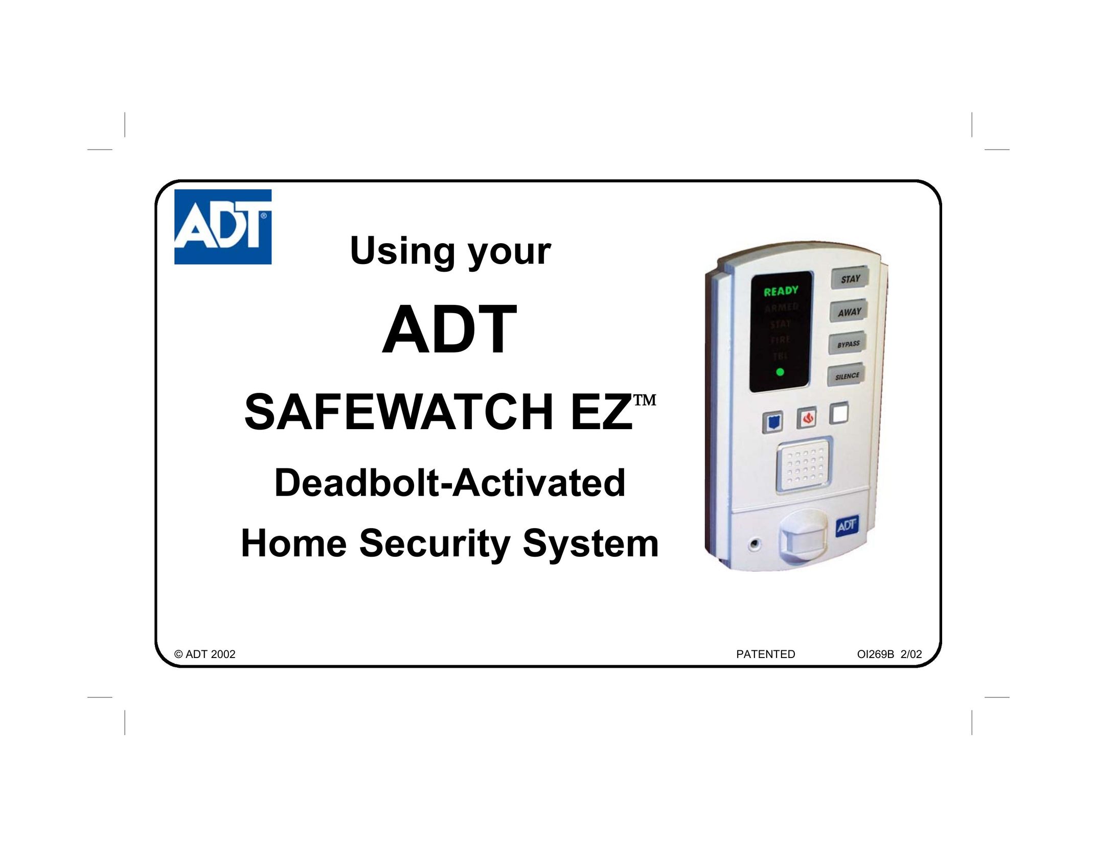 ADT Security Services EZ Home Security System User Manual