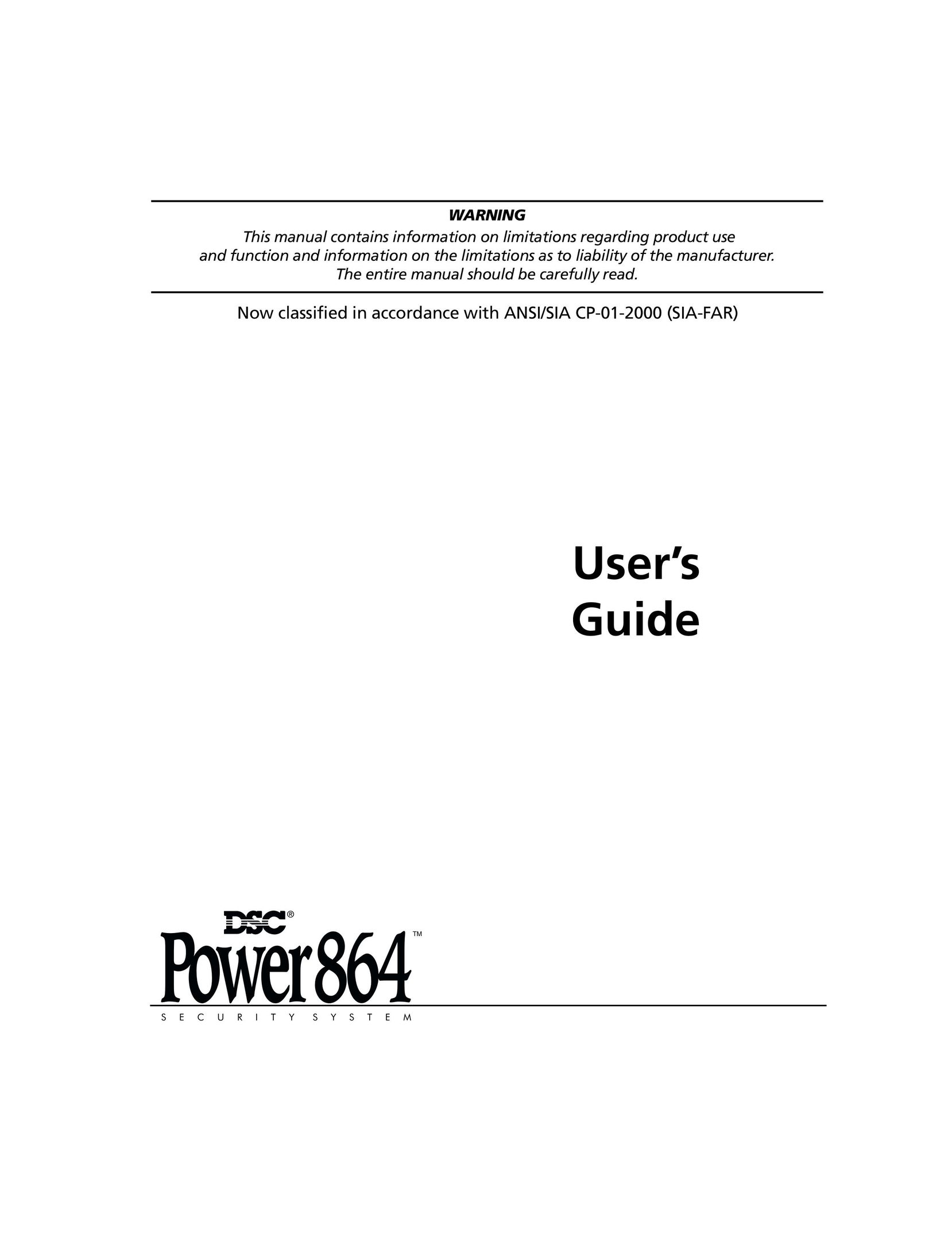 ADT Security Services Power 864 Home Security System User Manual