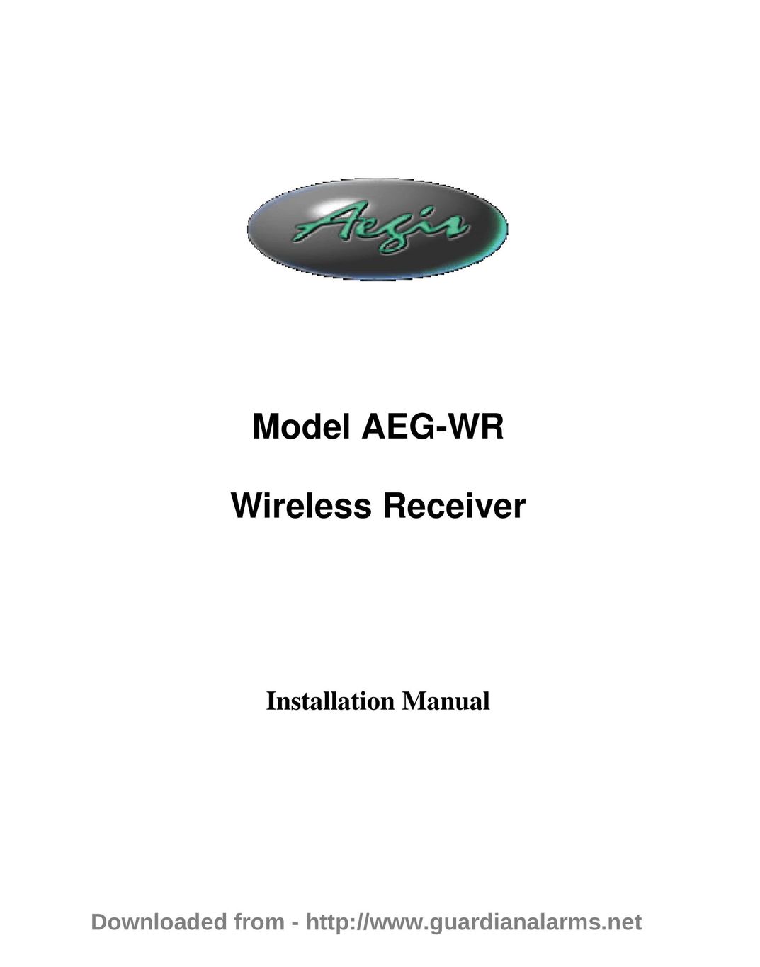 Aegis Micro AEG-WR Home Security System User Manual