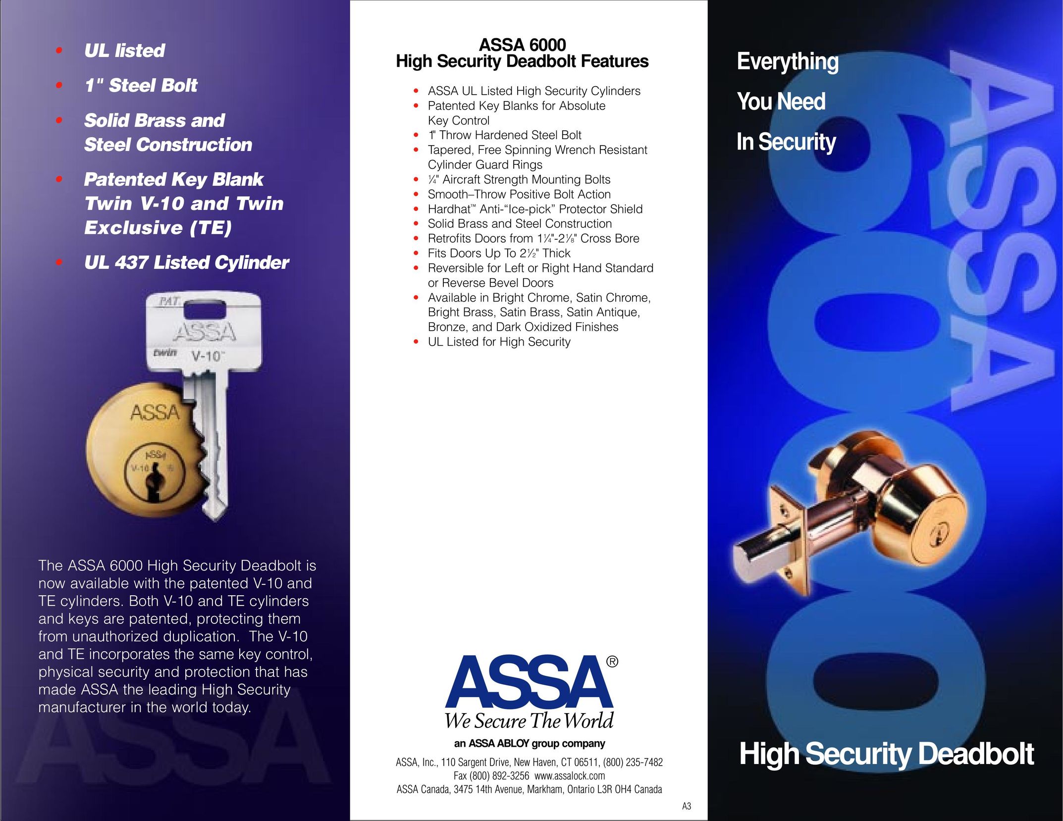 Assa 6000 Home Security System User Manual