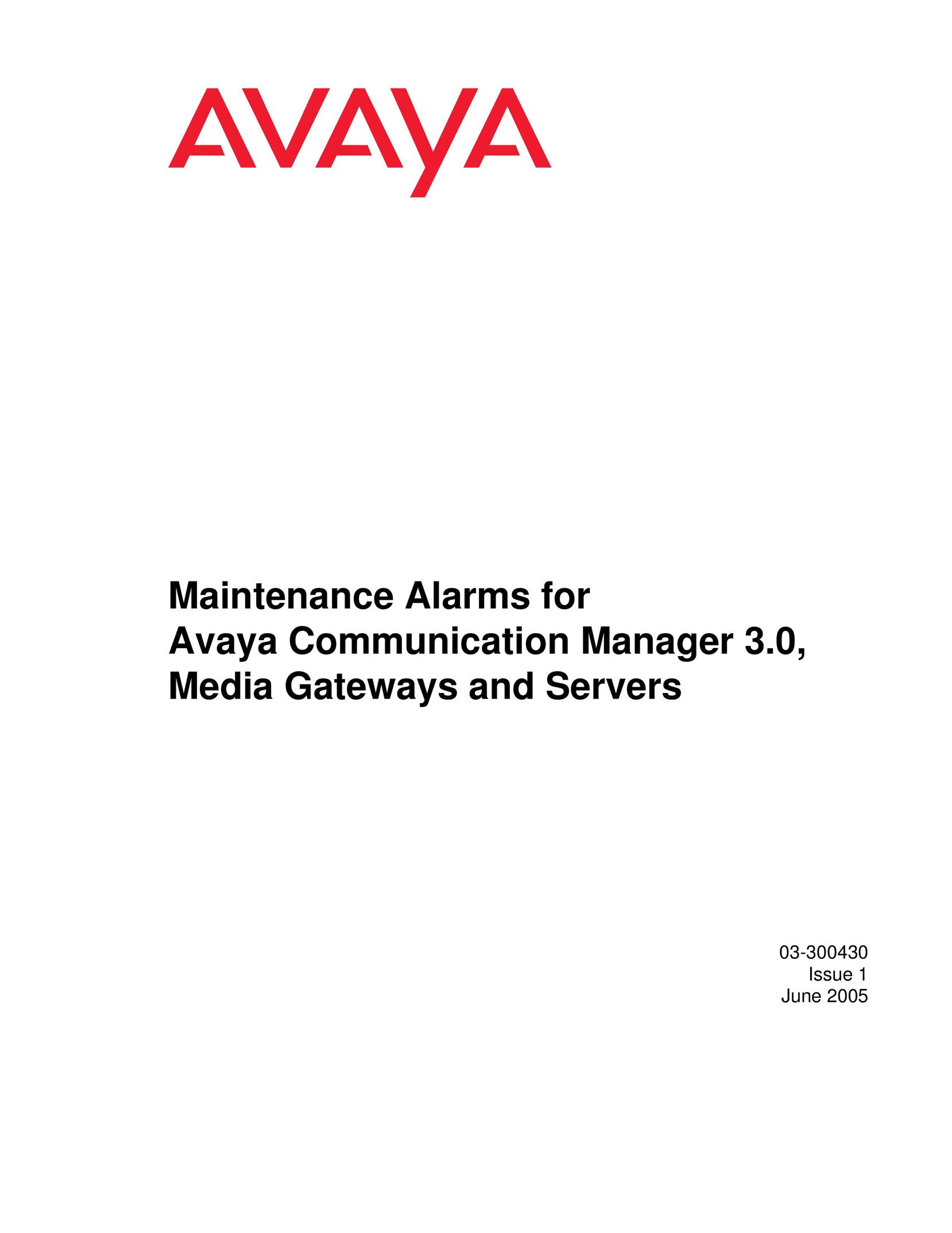 Avaya 03-300430 Home Security System User Manual