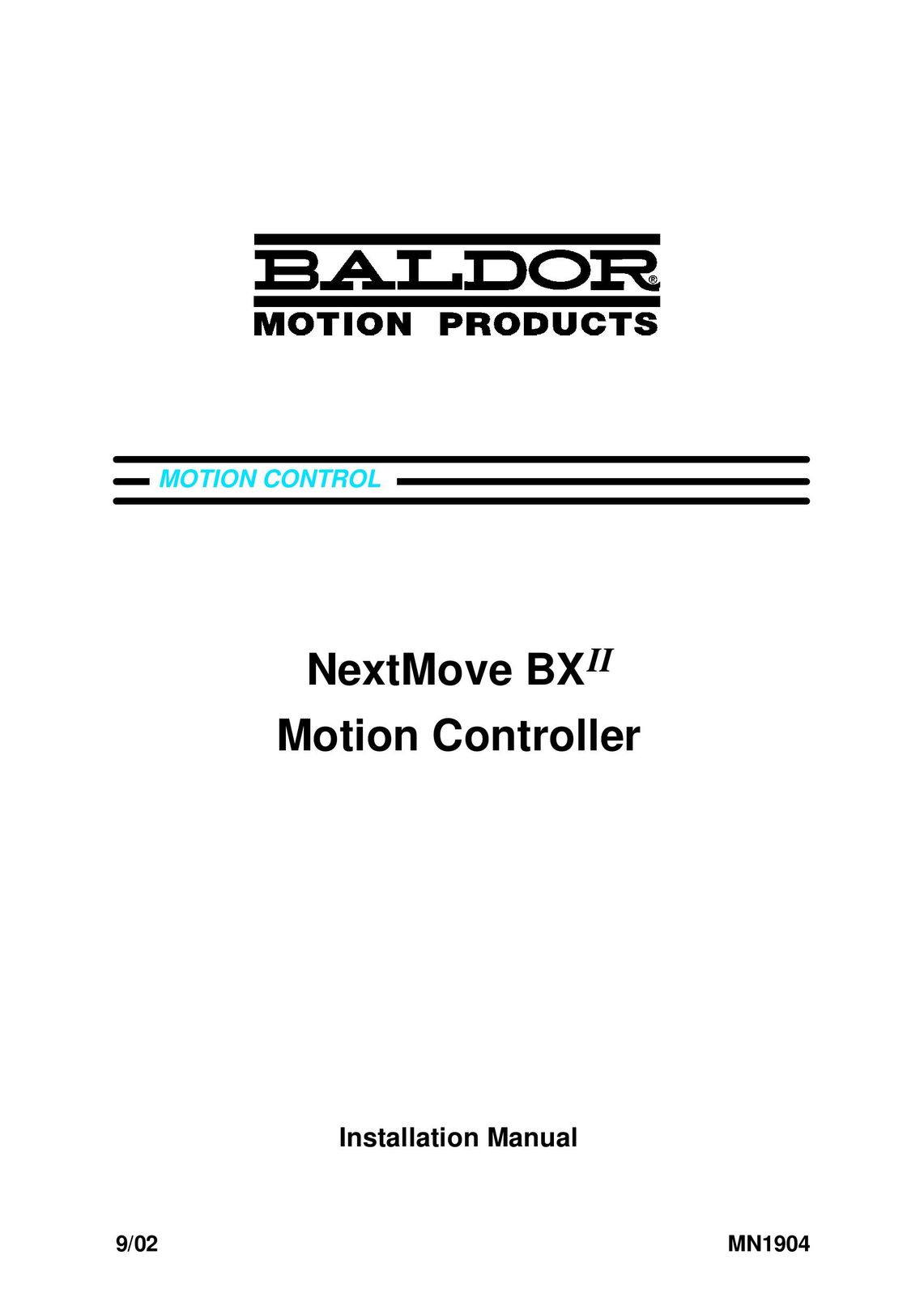 Baldor BXII Home Security System User Manual