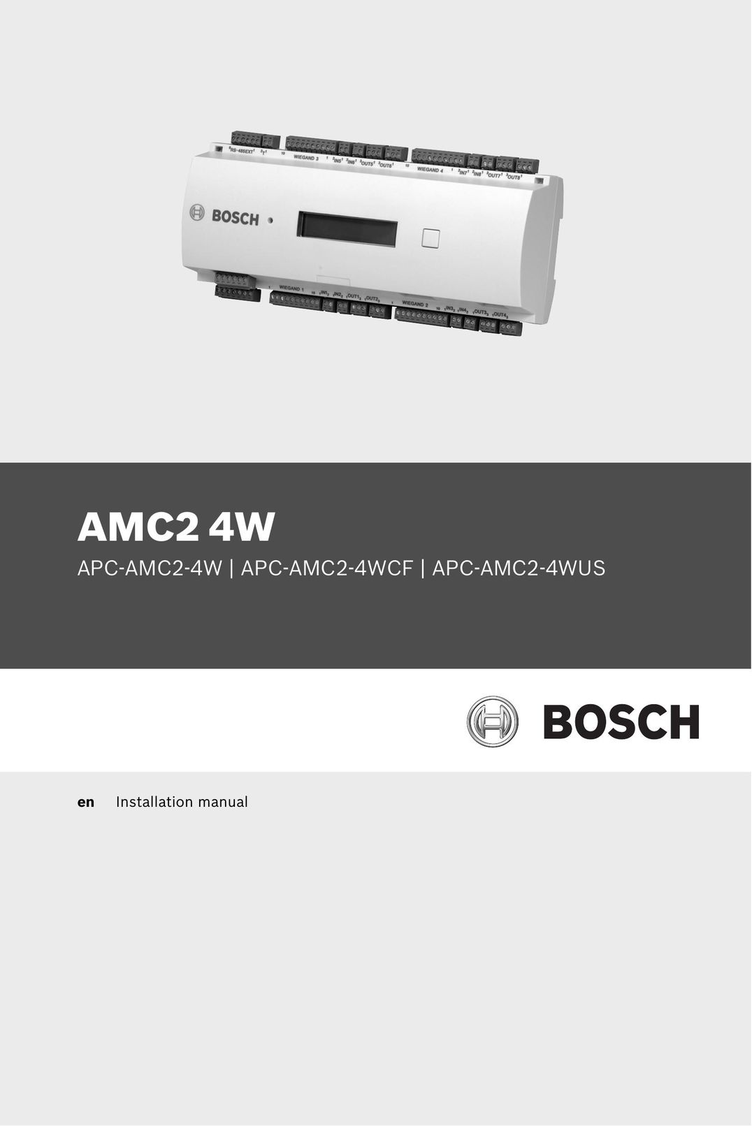 Bosch Appliances APC-AMC2-4W Home Security System User Manual
